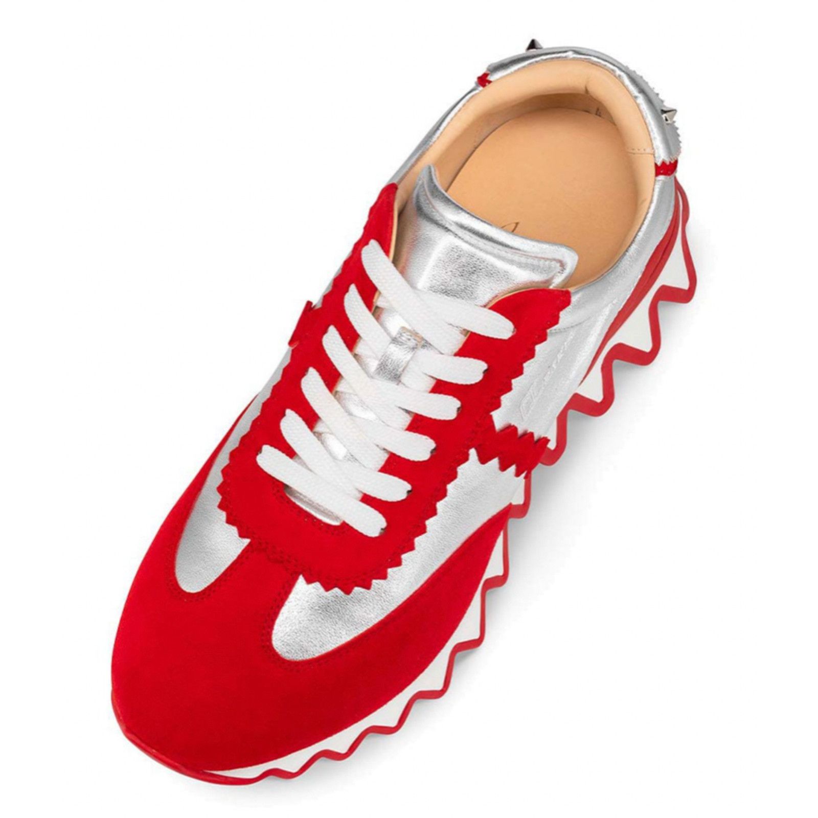 Christian Louboutin Christian Louboutin Mens Loubishark Flat Red Silver Platform Size US 13 / EU 46 - 6 Thumbnail