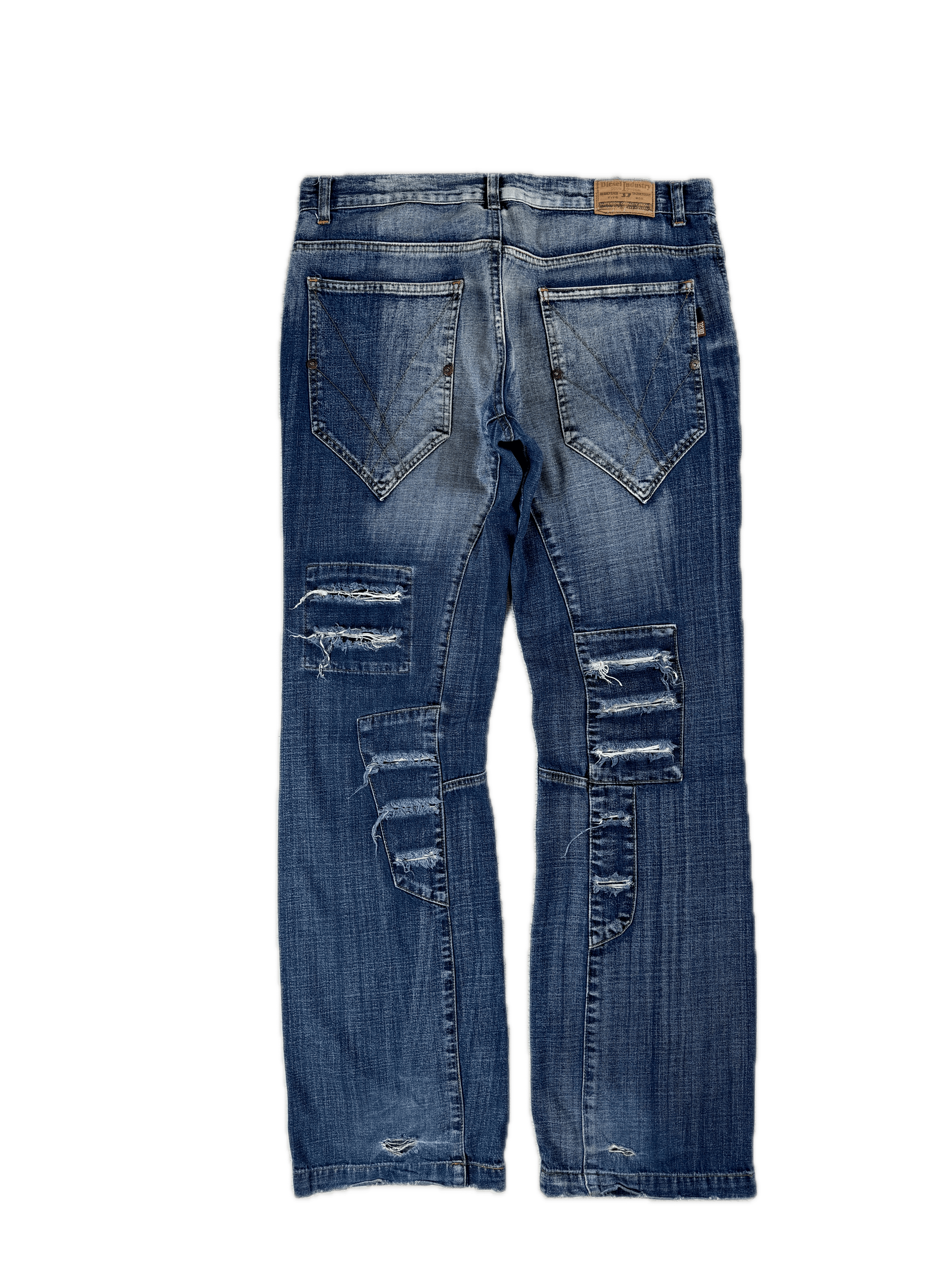 Diesel × JNCO × Japanese Brand Diesel Vintage Jeans Custom Distressed Denim Ripped Opium Size US 34 / EU 50 - 1 Thumbnail