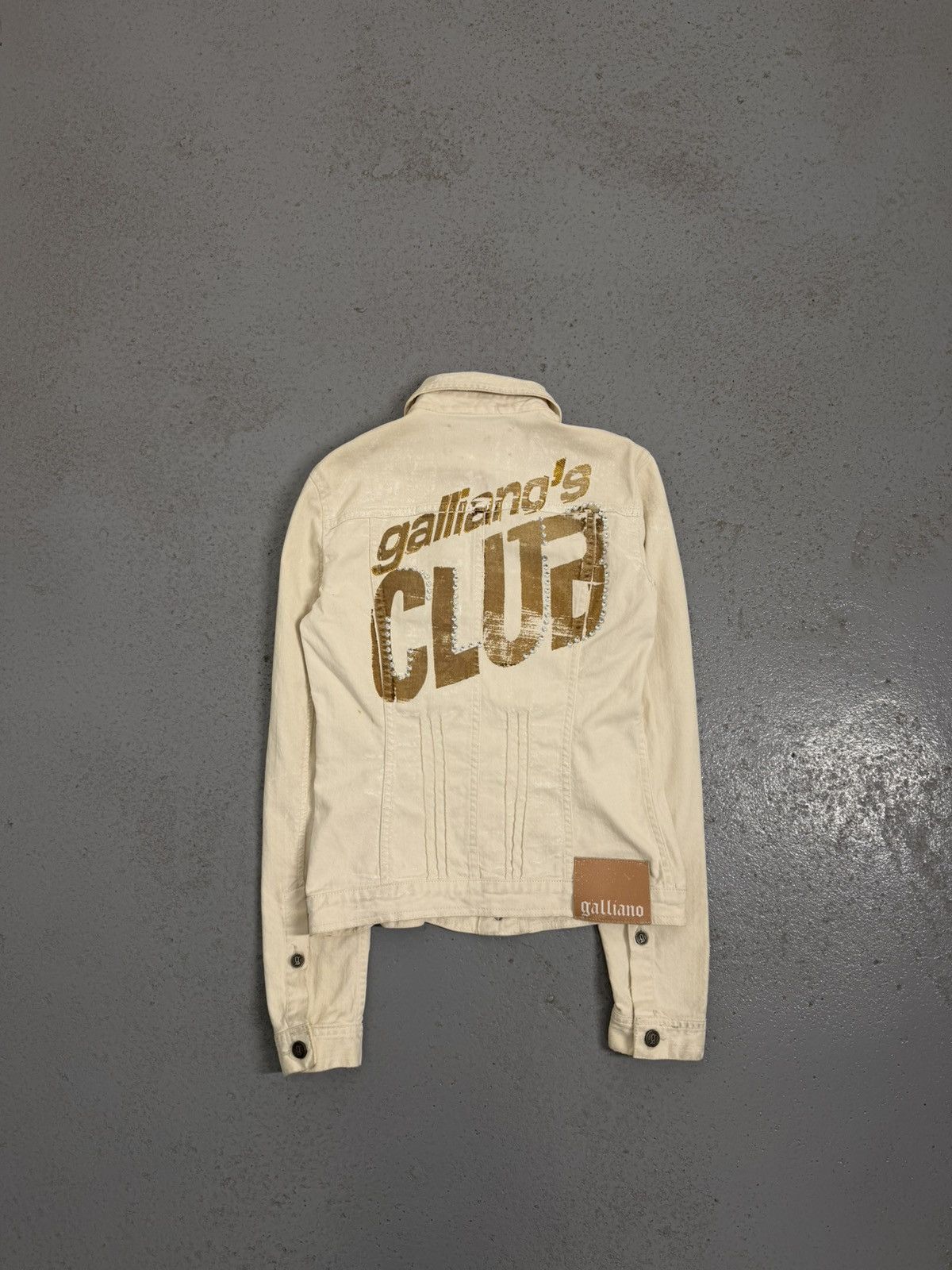 John Galliano 00s John Galliano Galliano’s Club Painted Raw Denim Jacket Size S / US 4 / IT 40 - 1 Thumbnail