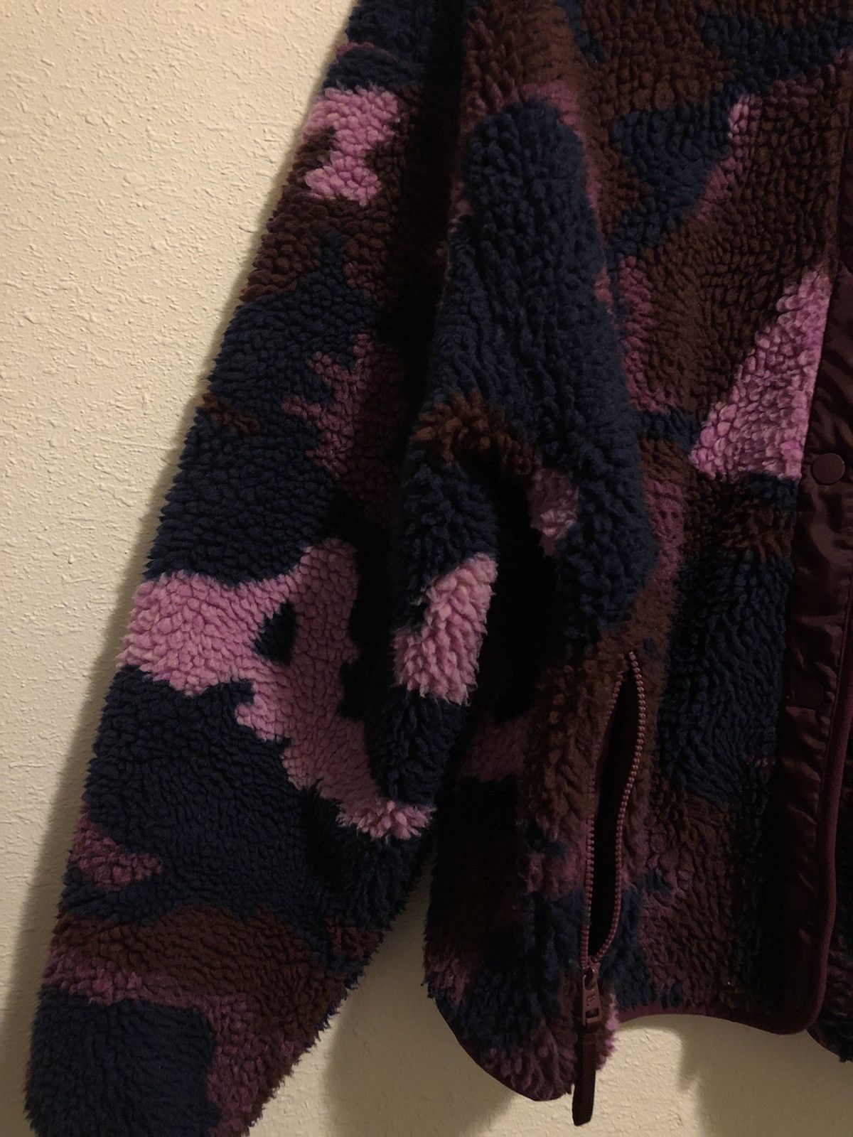 Vintage Vintage Merlot Pink Camo Snap Button Fleece Jacket Size US M / EU 48-50 / 2 - 2 Thumbnail