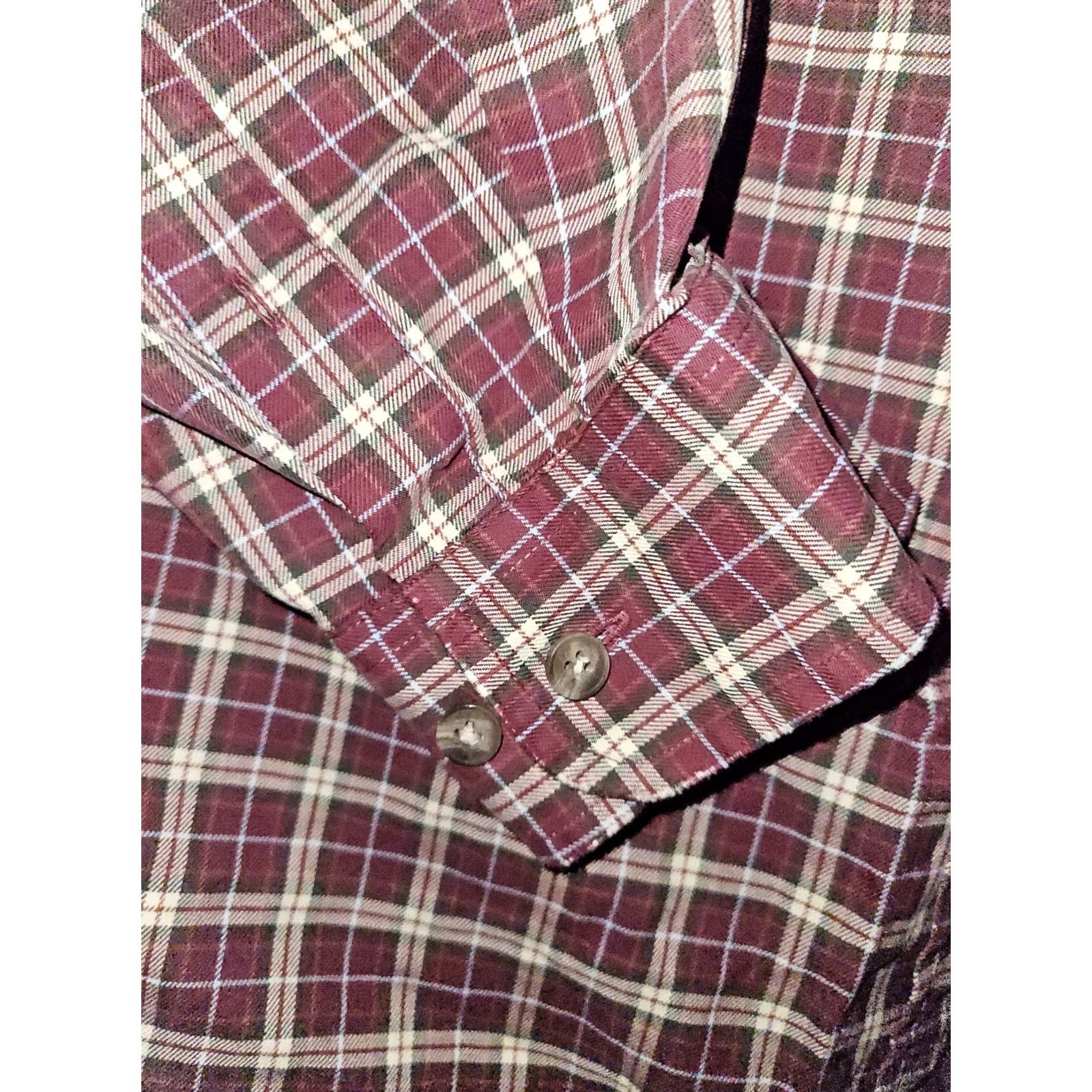 Faconnable VINTAGE Façonnable Button-Down Shirt Mens 2XL Red Plaid Long Sleeve Cotton USA Shirt Size US XXL / EU 58 / 5 - 6 Thumbnail