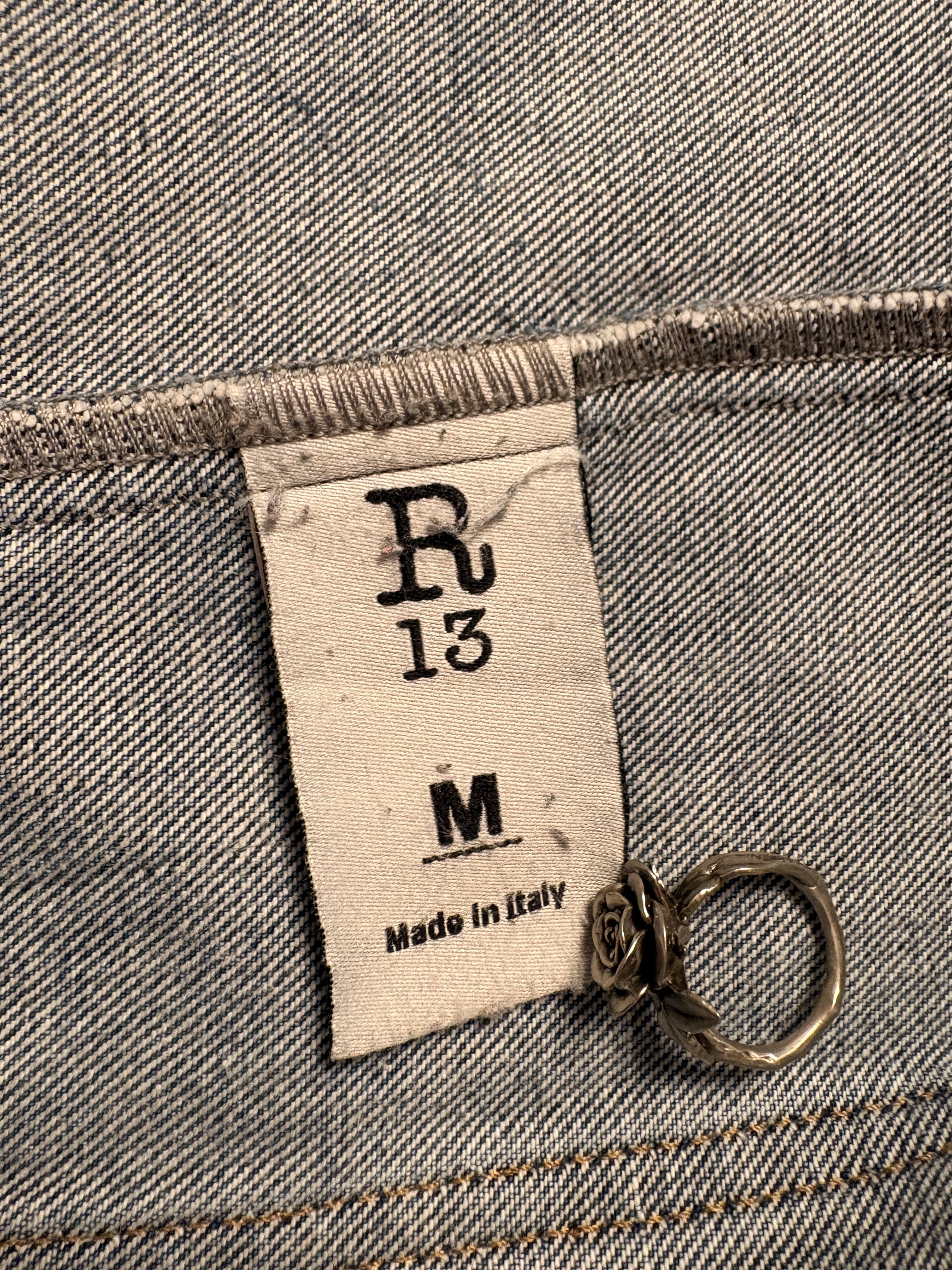 R13 R13 Distressed Denim Trucker Jacket Size US M / EU 48-50 / 2 - 6 Thumbnail