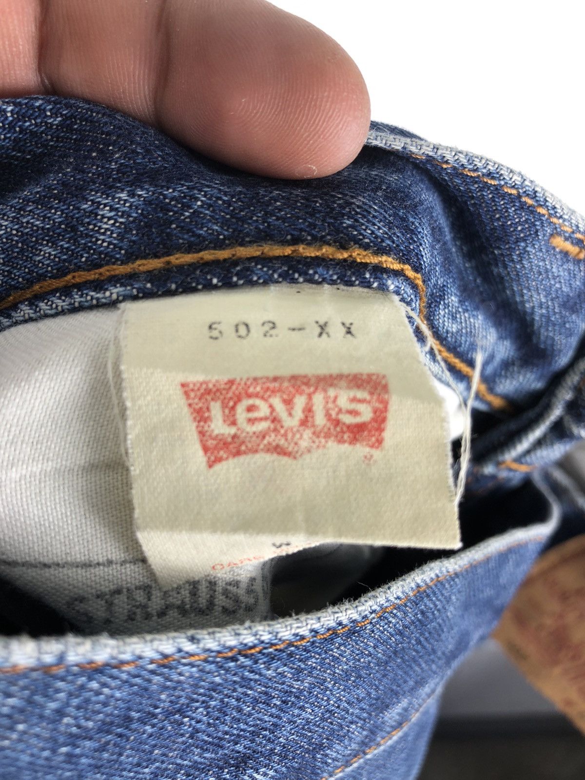 Levi's Vintage 90's LEVI'S 502 Big E Talon Zipper Redline Selvedge Size US 30 / EU 46 - 16 Thumbnail