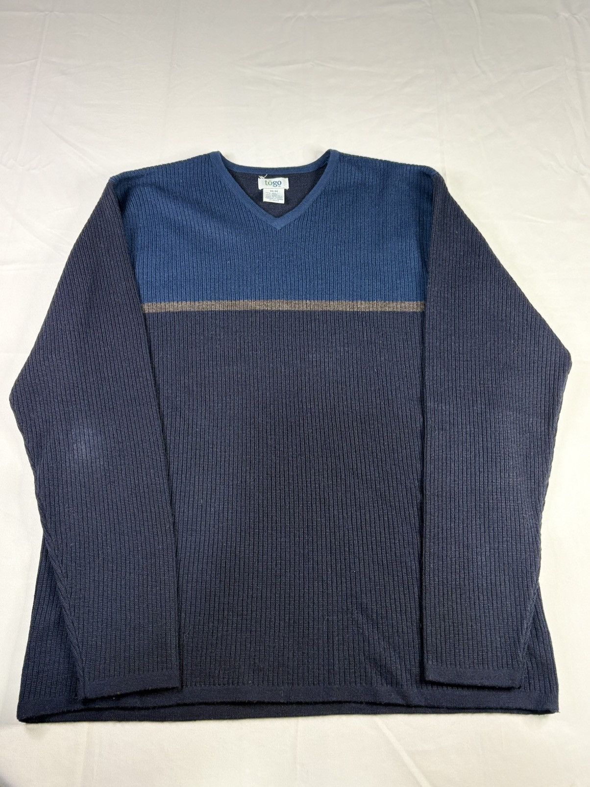 Vintage Vintage Togo Blue Striped Sweatshirt | $25 Size US M / EU 48-50 / 2 - 1 Thumbnail