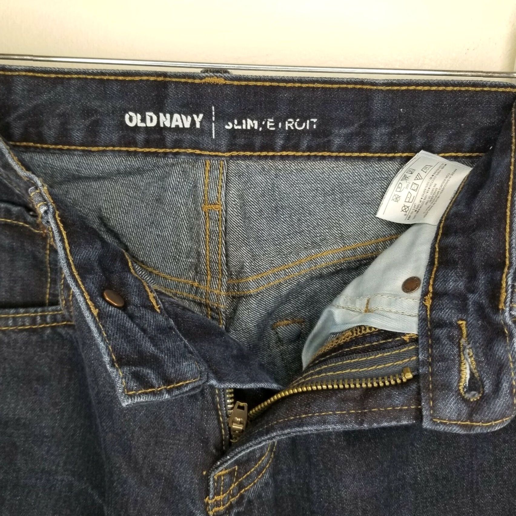 Old Navy Old Navy Slim Fit Dark Blue Jeans Size 29x30 Mens Size US 29 - 3 Thumbnail
