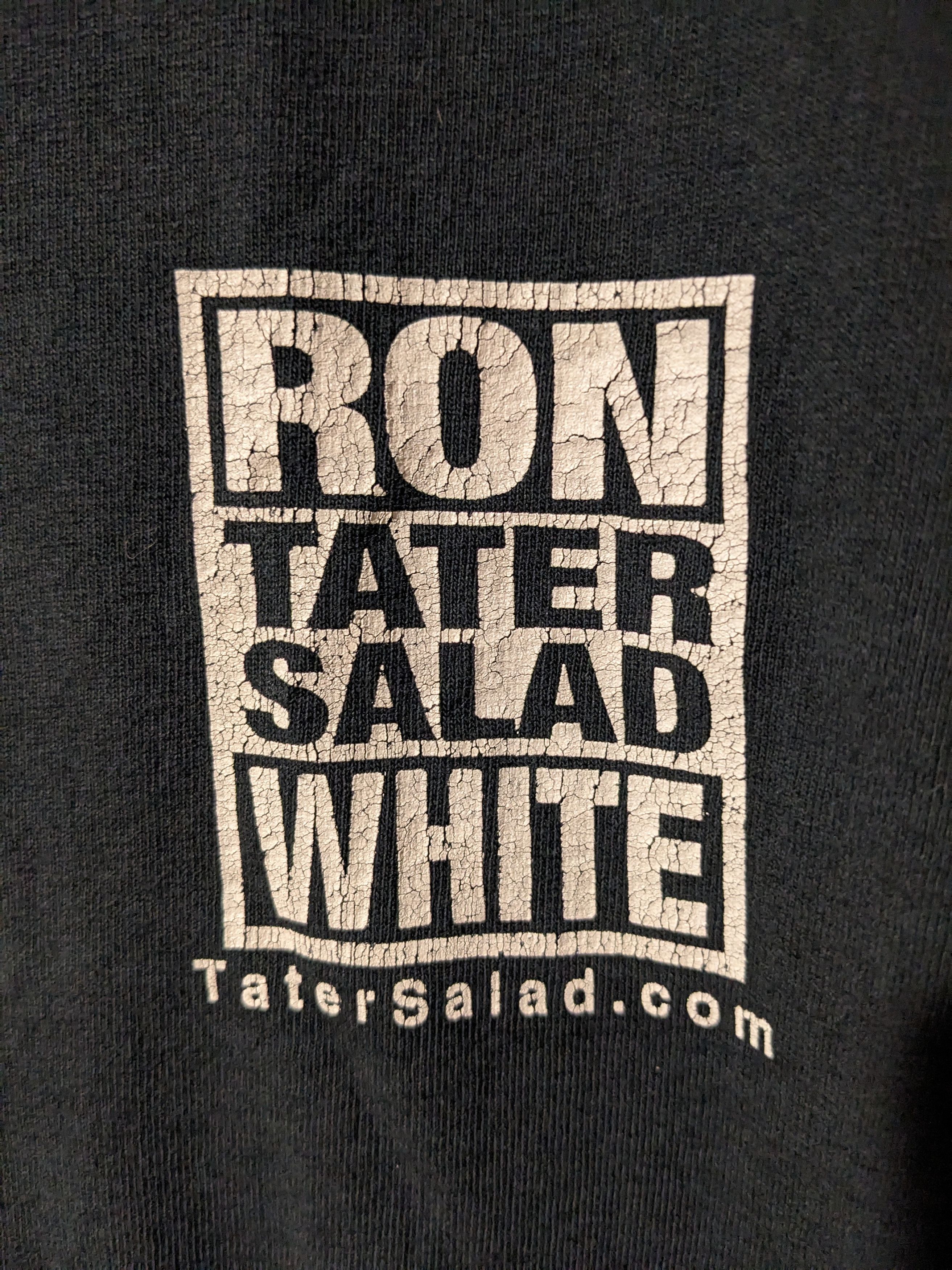 Gildan × Vintage Vintage Ron Tater Salad White Comedy Black X-Large T-Shirt Size US XL / EU 56 / 4 - 5 Thumbnail