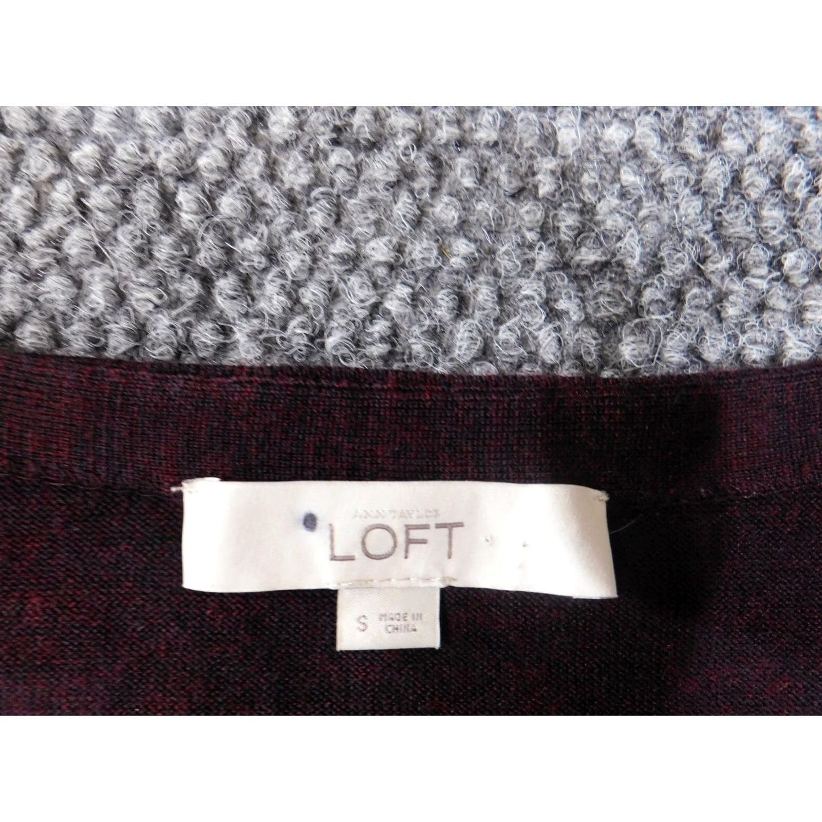 Loft LOFT Sweater Pullover Womens Small Purple Knit Wool Acrylic Crew Neck Rib Knit Long Sleeve Casual Modern Stretch Regular Size S Color Purple Womens) Size S / US 4 / IT 40 - 5 Thumbnail