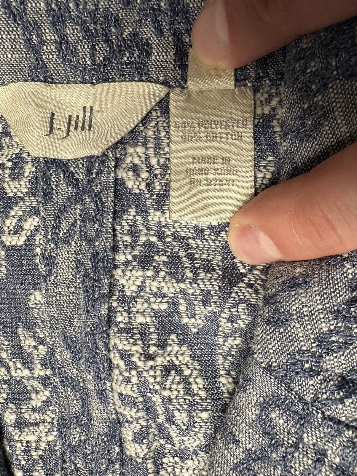 Other J.Jill Women's 3-Button Embroidered Blazer Paisley Blue-Sz 8 Size M / US 6-8 / IT 42-44 - 4 Thumbnail