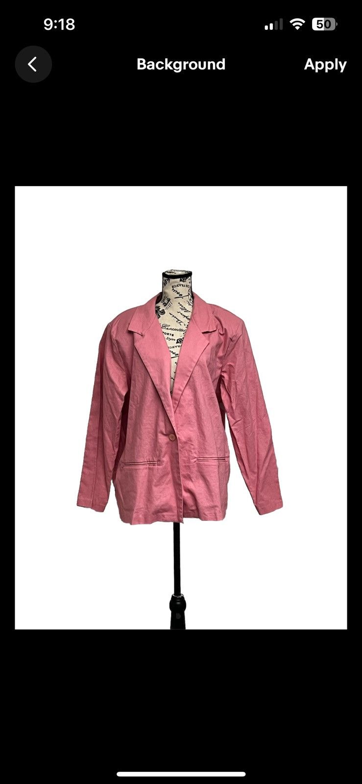 Vintage Blair Boutique Vtg Single Breasted Blazer Pink linen XL Size XL / US 12-14 / IT 48-50 - 1 Thumbnail