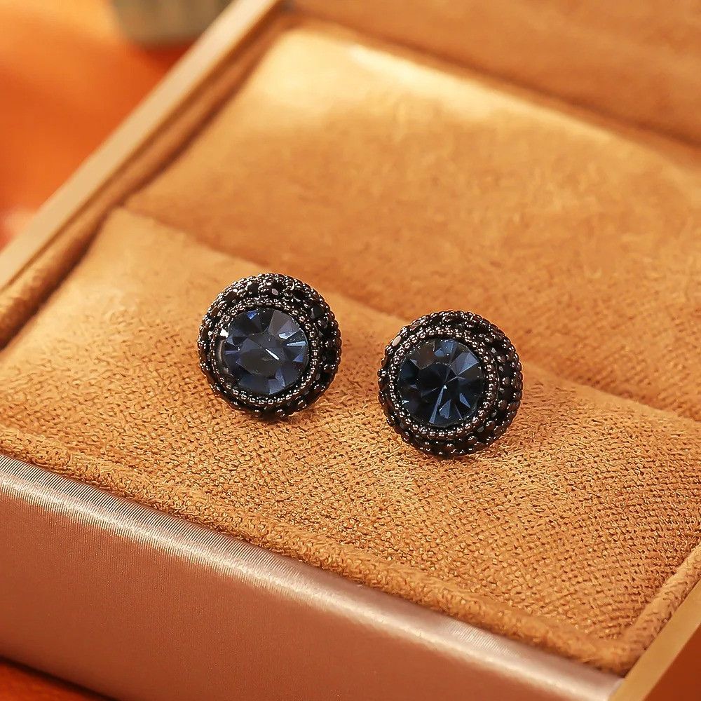 Jewelry Silver Sparkly Geometric Copper Ear Studs Size ONE SIZE - 5 Thumbnail