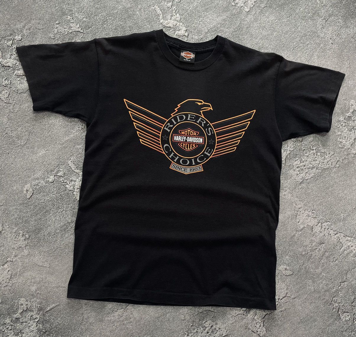 Harley Davidson Vintage Harley Davidson 1996 Rider’s Choice Eagle Shirt Size US L / EU 52-54 / 3 - 1 Thumbnail