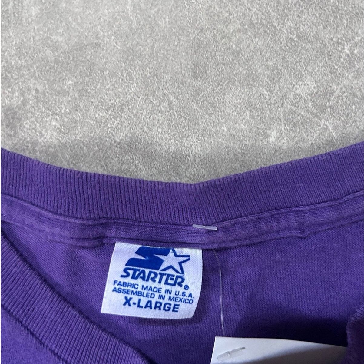 Starter 90s Vintage Minnesota Vikings Starter Purple T Shirt Size XL Size US XL / EU 56 / 4 - 3 Thumbnail