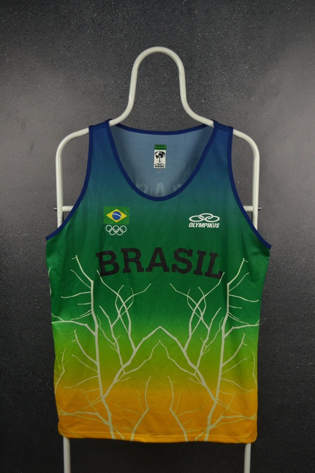 USA Olympics BRASIL Olympic Games running jersey tank top sleeveless Size US M / EU 48-50 / 2 - 1 Thumbnail