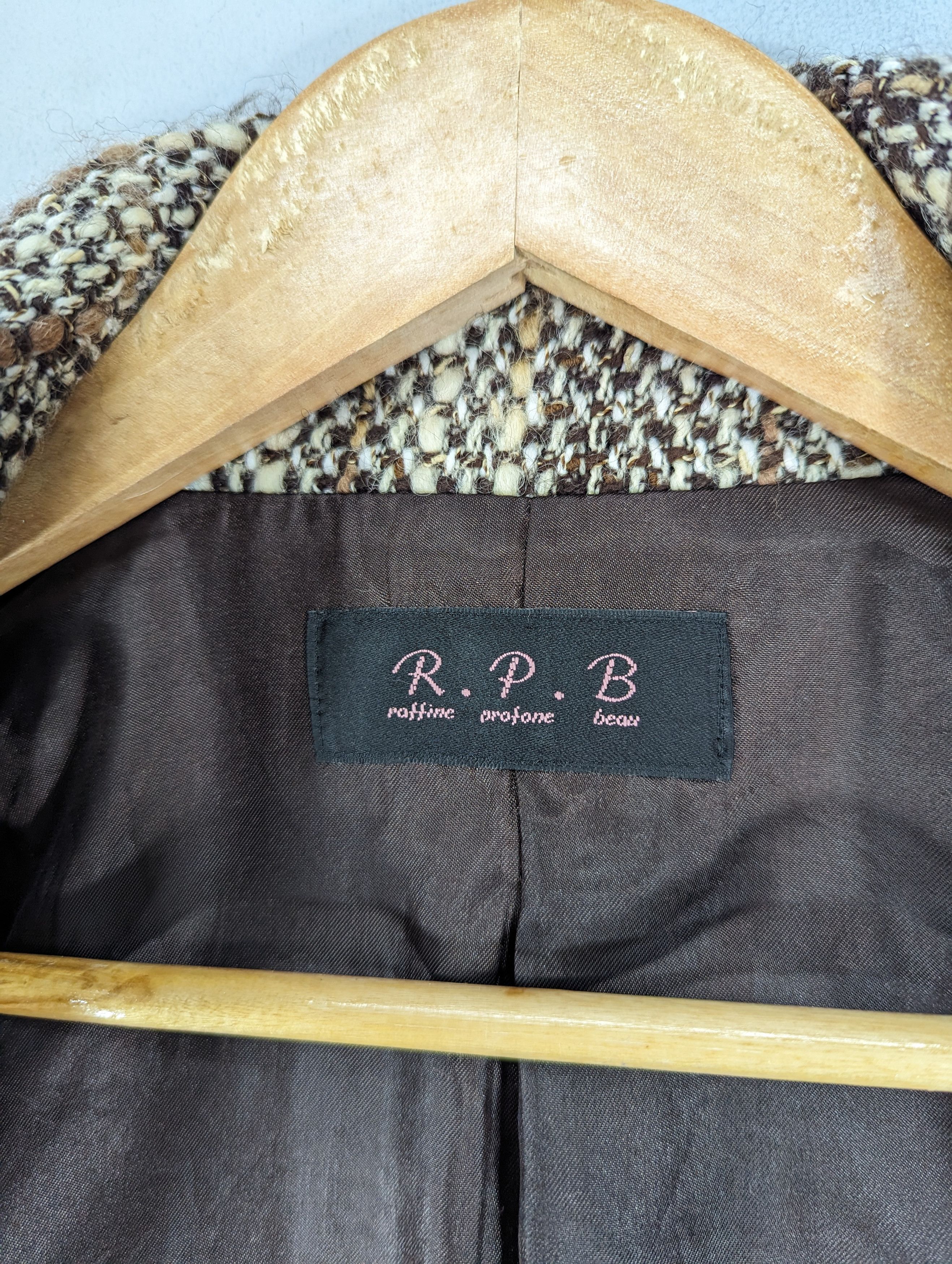 Japanese Brand 🔥RARE🔥R.P.B Japanese Brand Mohair Double Breasted Jacket Size XS / US 0-2 / IT 36-38 - 13 Thumbnail