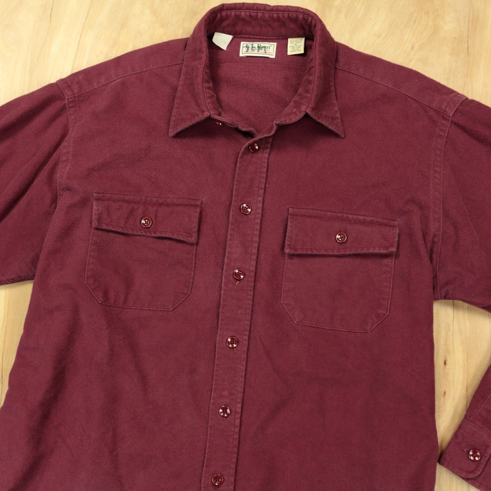 Vintage VINTAGE LL BEAN Shirt Mens 18 XL-2XL Red Button-Up Distressed Cham... Size US XXL / EU 58 / 5 - 2 Thumbnail