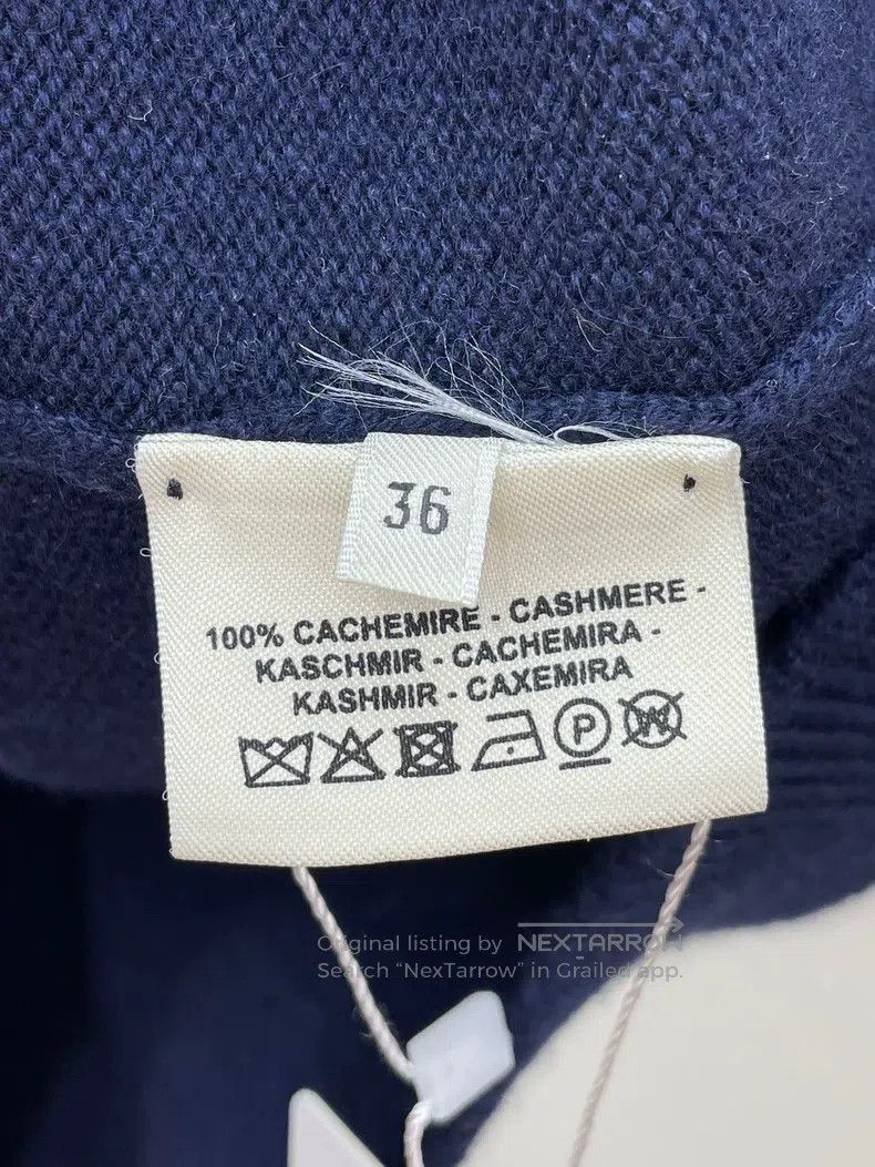 Hermes Hermes 23 Dark Blue Cashmere Knit Short-Sleeve Size XS / US 0-2 / IT 36-38 - 6 Thumbnail