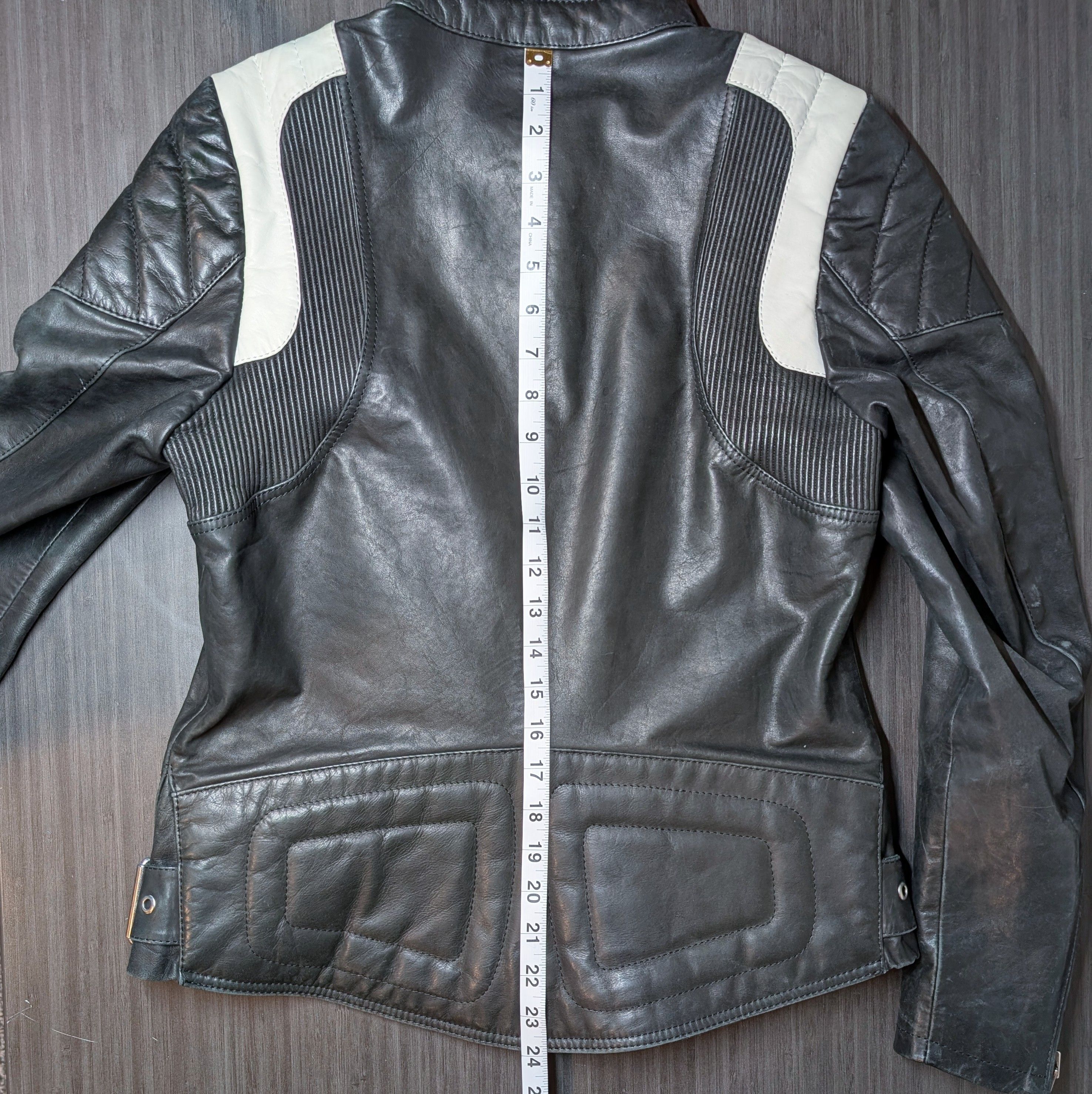 Diesel Diesel Black and White Cowhide Leather Motorcycle Jacket Size US S / EU 44-46 / 1 - 16 Thumbnail