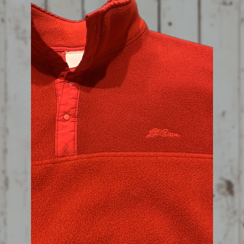 Vintage VINTAGE L.L. Bean 90s Fleece Pullover Sweater Red XL Mens Size US XL / EU 56 / 4 - 1 Thumbnail