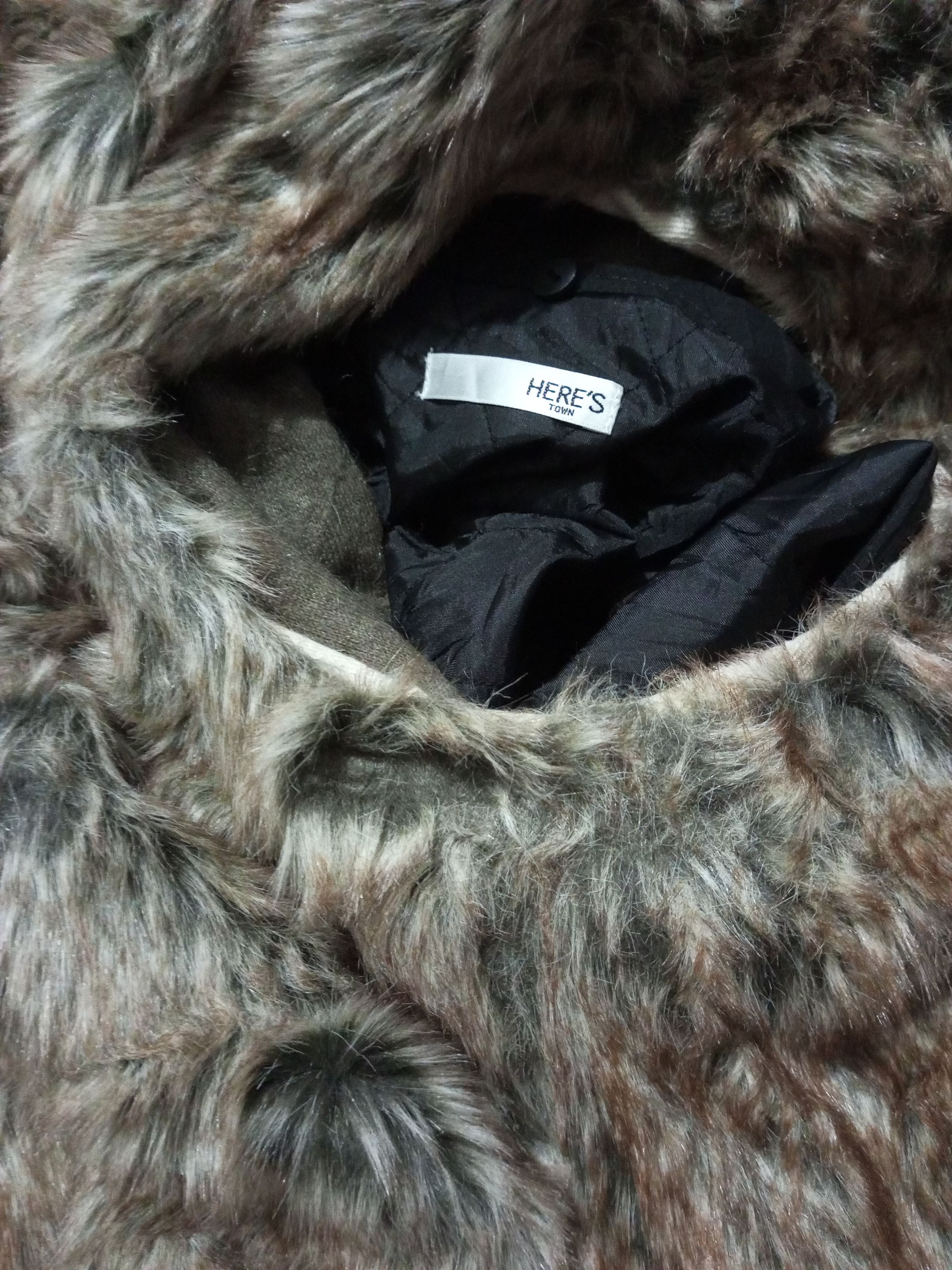 14th Addiction × If Six Was Nine × Japanese Brand Here's Town - Fur Hoodie Double Fur Vest Parka Size M / US 6-8 / IT 42-44 - 5 Thumbnail