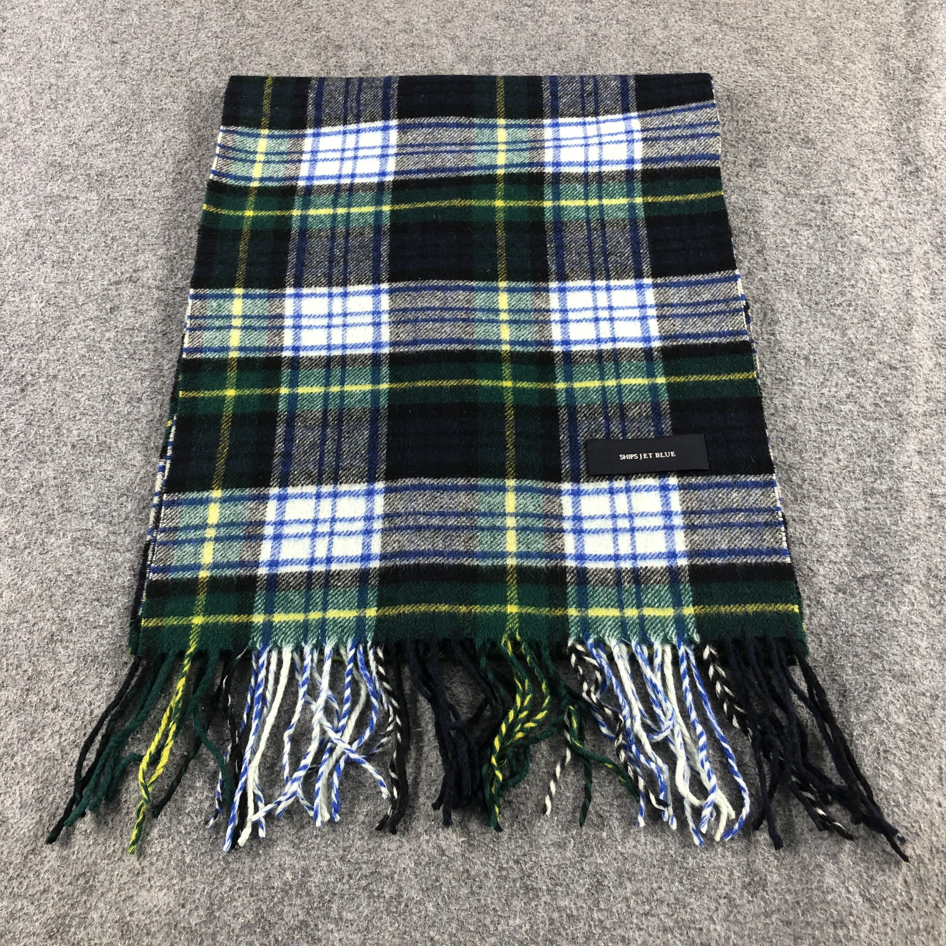 SHIPS Ships Tartan Wool Scarf Muffler V868 Size ONE SIZE - 1 Thumbnail