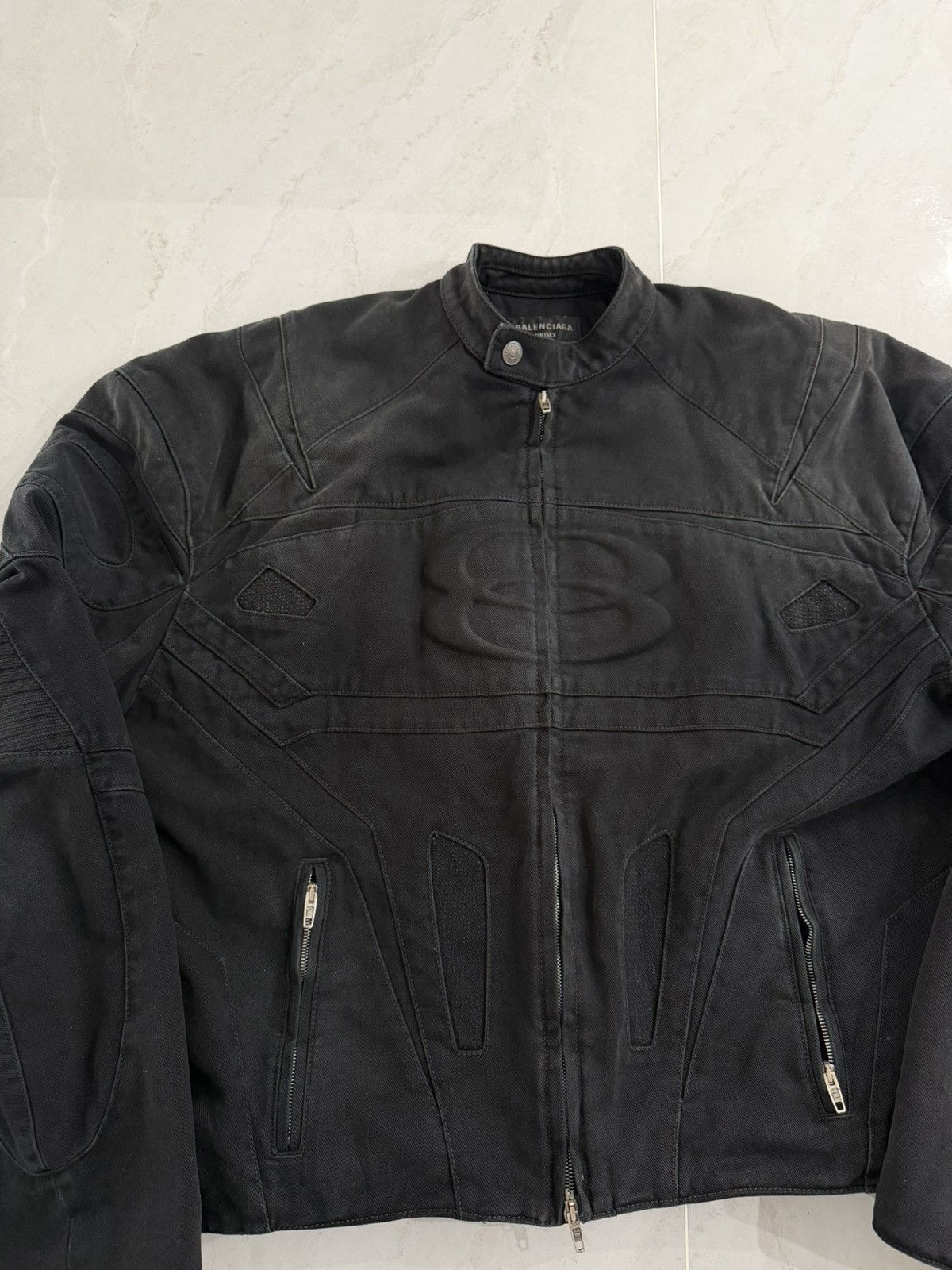 Balenciaga Balenciaga Runway Denim Unity Racer Jacket Sz.1 Size US S / EU 44-46 / 1 - 2 Thumbnail