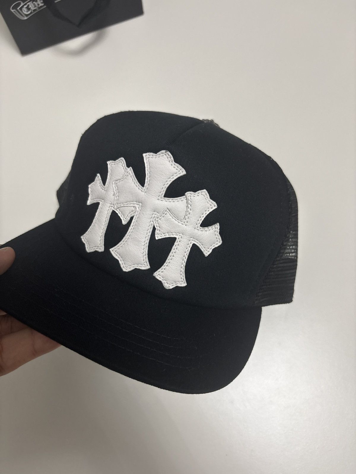 Chrome Hearts Chrome Hearts Triple Cross Patch Trucker Leather Cross Size ONE SIZE - 2 Thumbnail