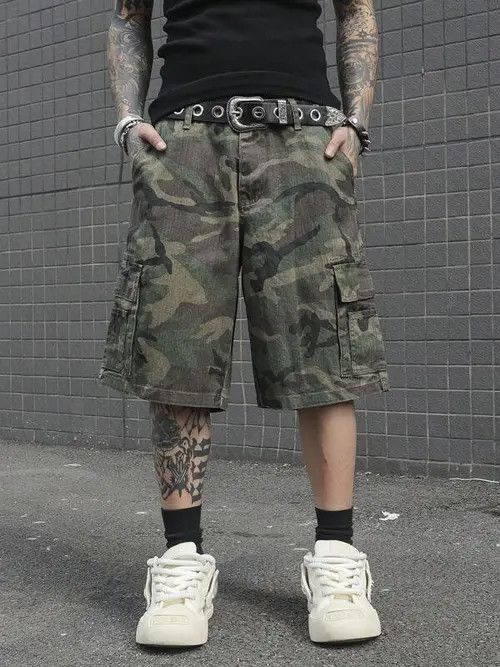 VIBE DRIP cargo Camo shorts jorts RETRO Size US 31 - 3 Thumbnail