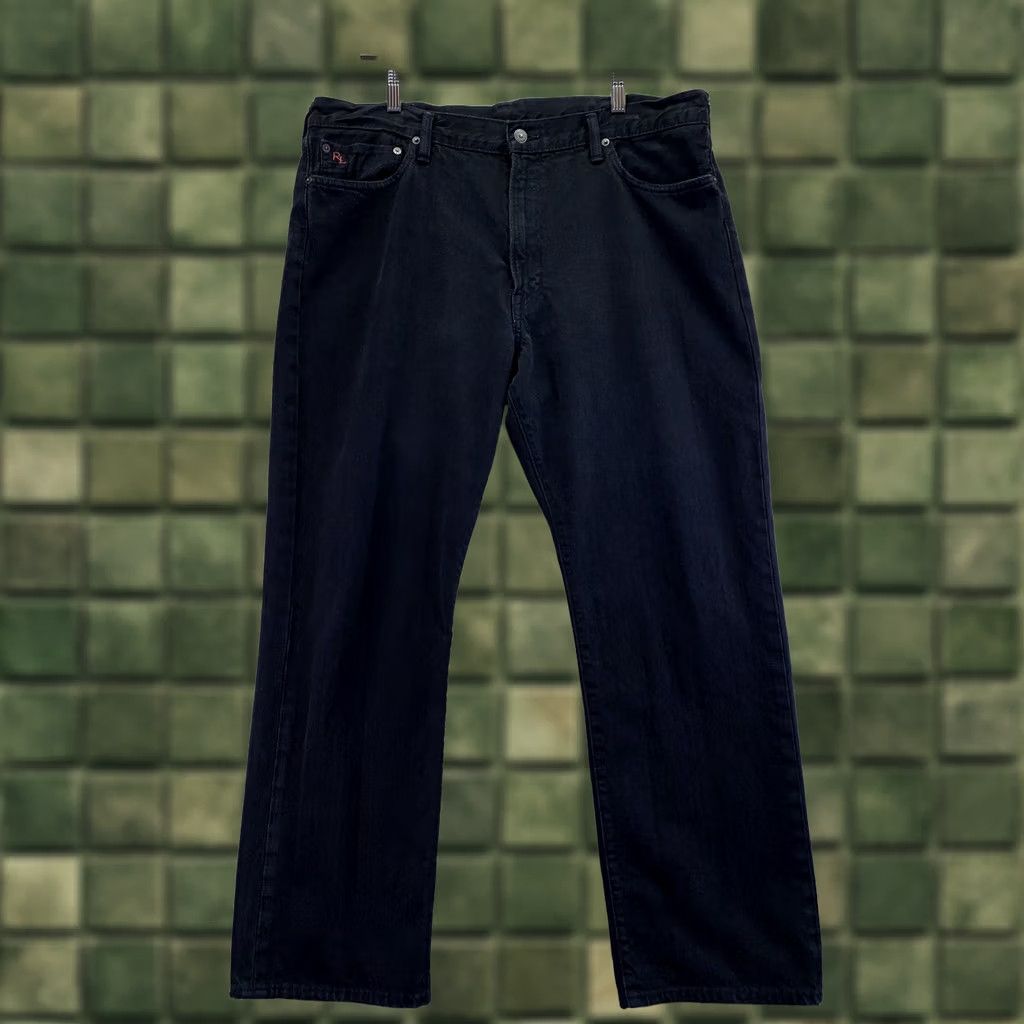 Vintage VINTAGE Black Jeans Mens 38 Vtg Ralph Lauren Polo Leather Tag Embroidered Logo Distressed Size US M / EU 48-50 / 2 - 1 Thumbnail