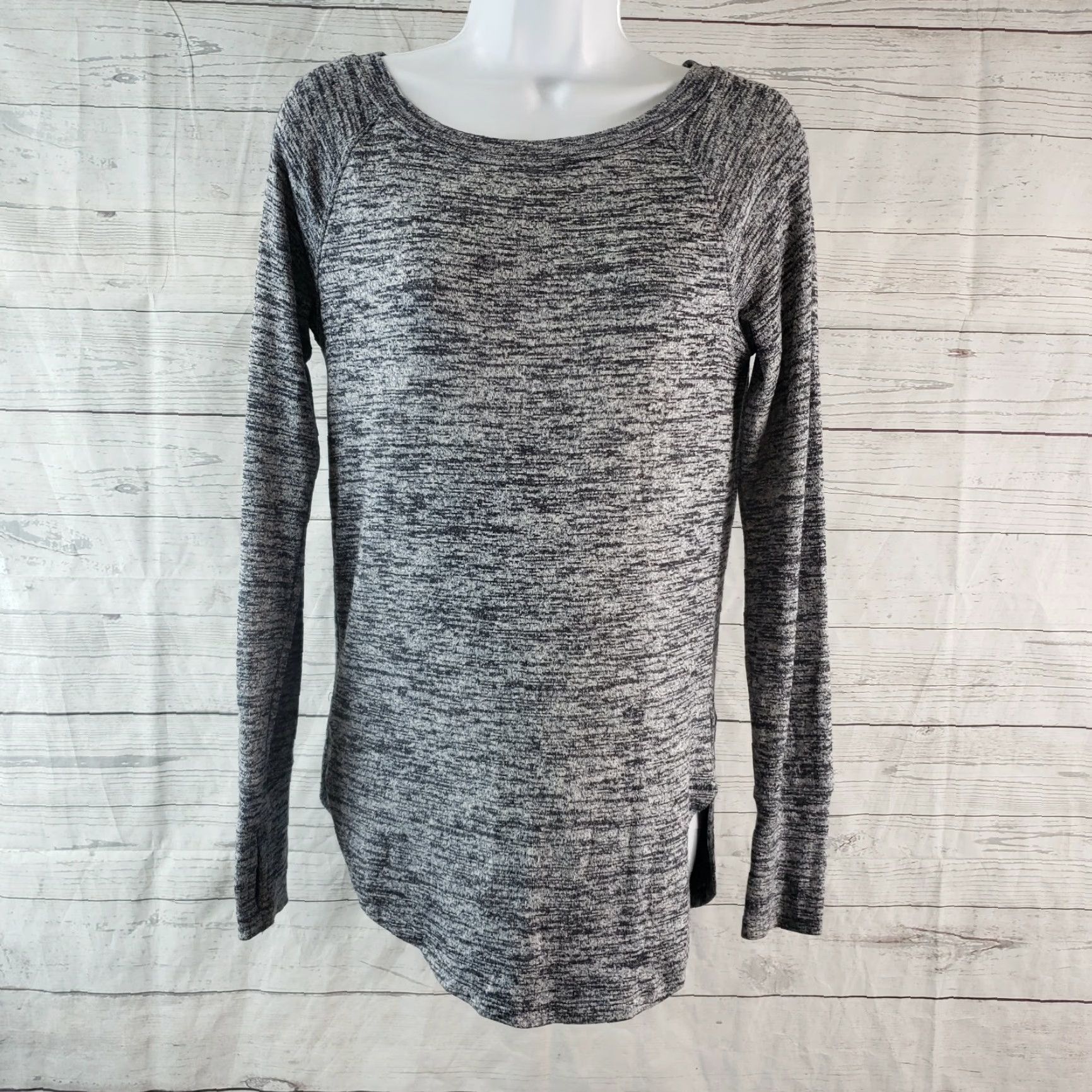 Athleta Athleta Womens Pose Marled Tunic Top 2XS Gray Long Sleeve Pullover Activewear Shirt Ladies XS? Size XXS / US 00 / IT 34 - 2 Thumbnail