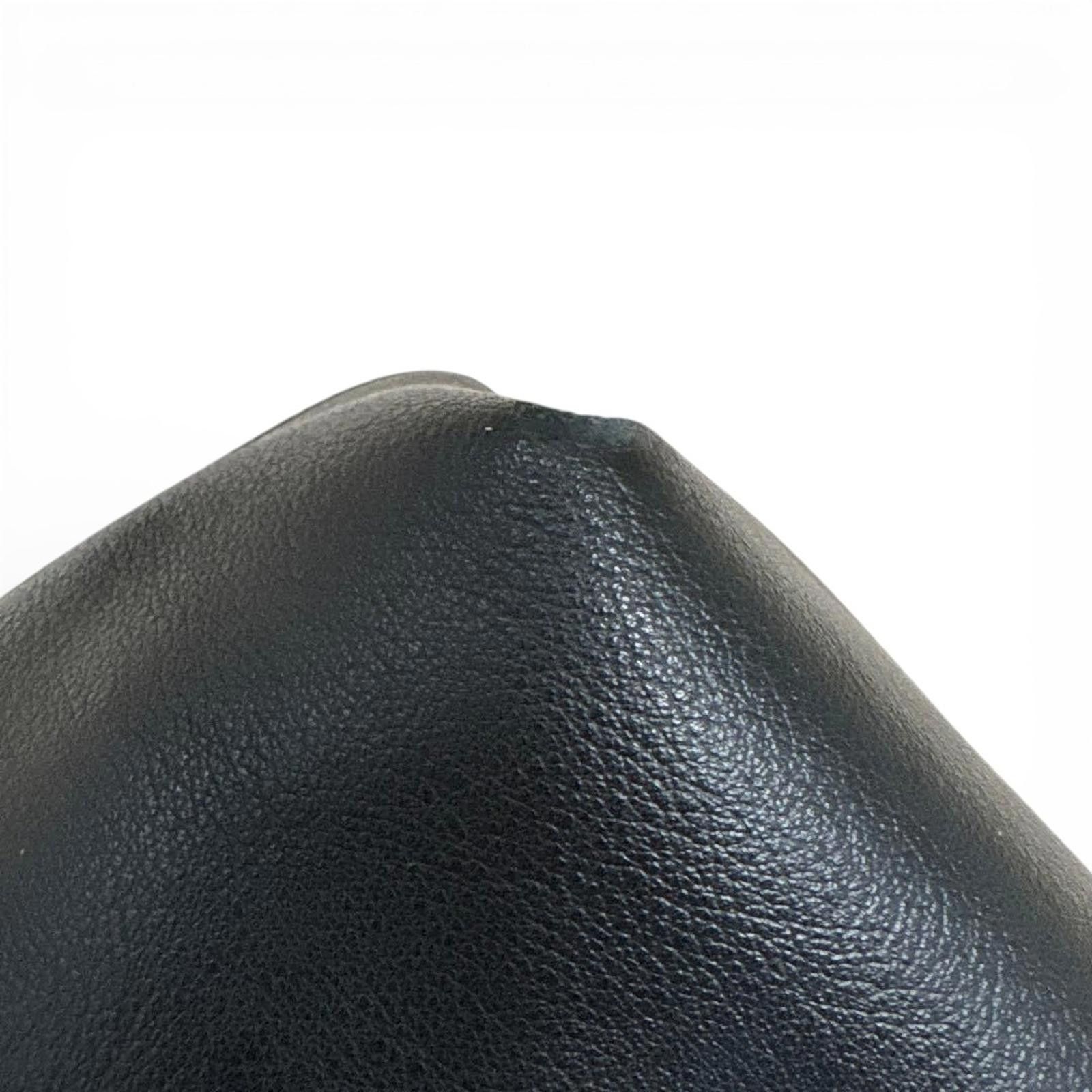 Saint Laurent Paris Saint Laurent - Black Leather Tote Bag Gold Hardware Size ONE SIZE - 8 Thumbnail