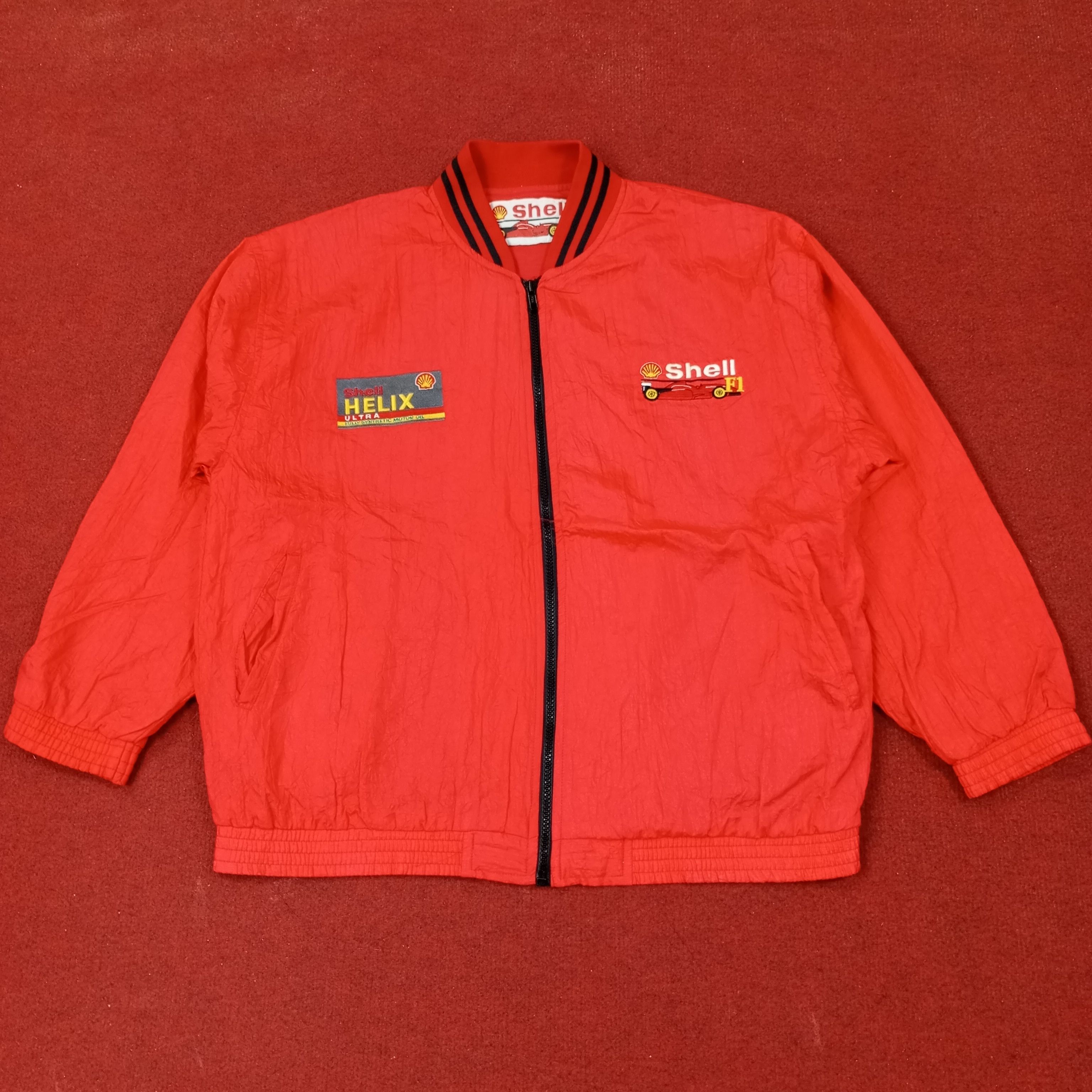 Vintage Shell Helix F1 Formula One Motorsports Jacket c242n6 Size US L / EU 52-54 / 3 - 1 Thumbnail