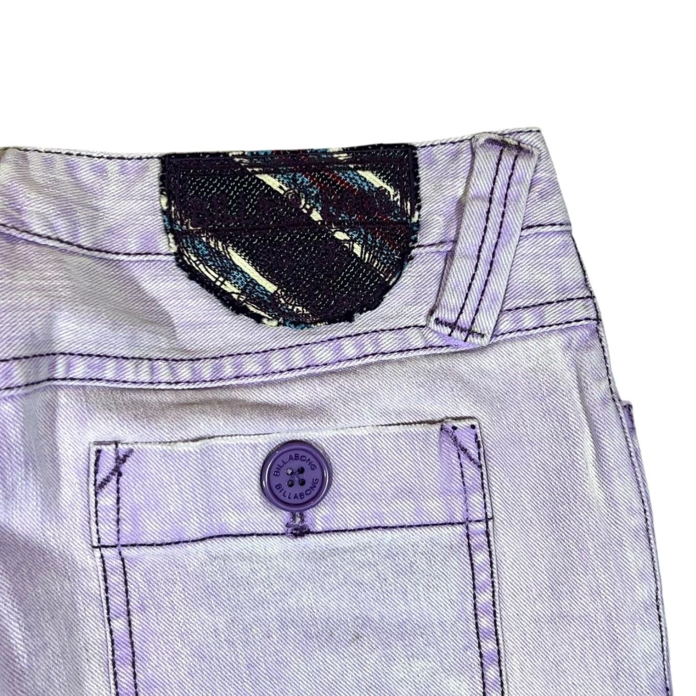 Billabong VINTAGE Billabong Slim Jeans Women's 30" Purple Denim Slim Fit 00s Surfer Skater Modern Size 30" / US 8 / IT 44 - 5 Thumbnail