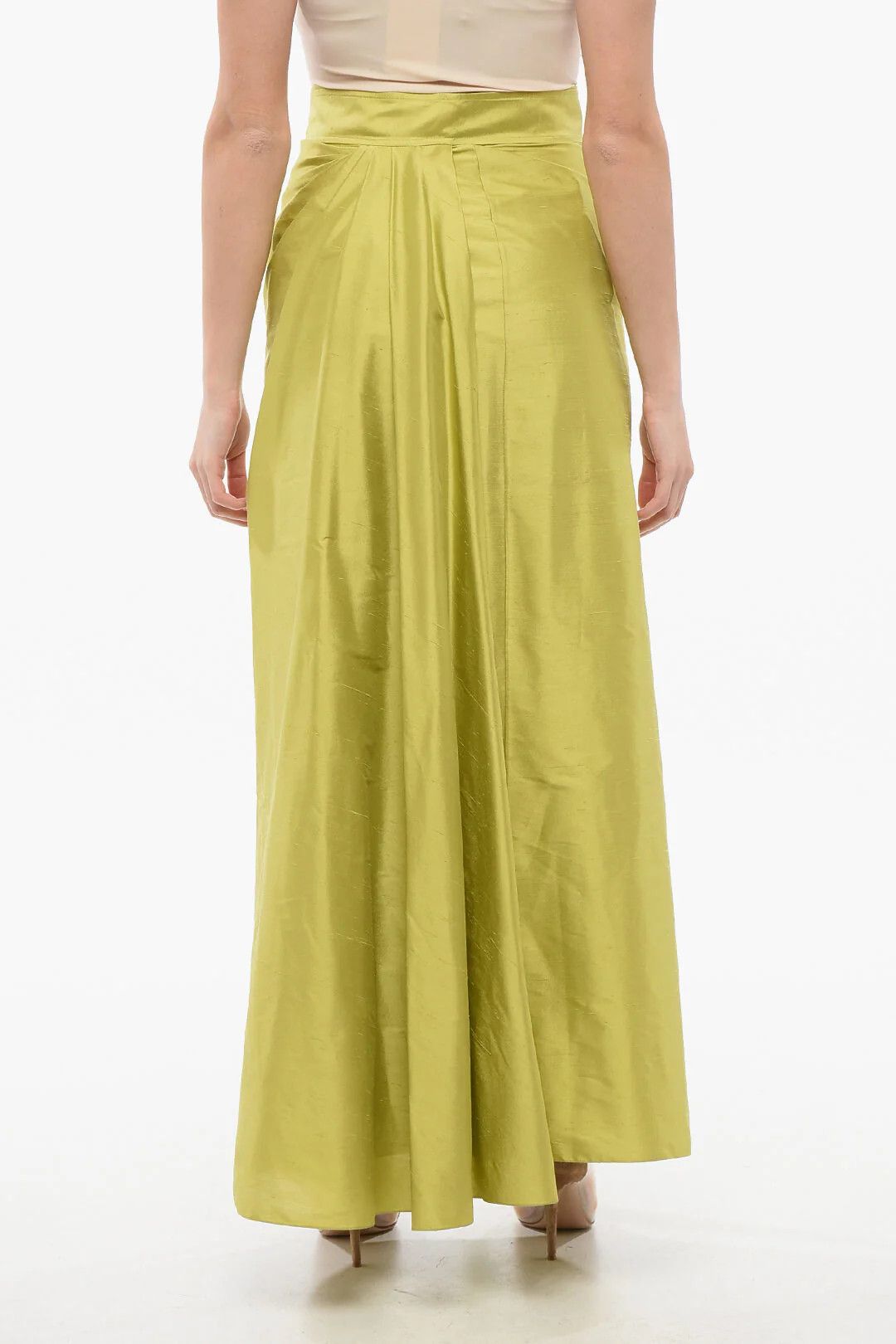 Dior o1mm0326 Silk Wrap Skirt in Green Size 27" / US 4 / IT 40 - 2 Thumbnail