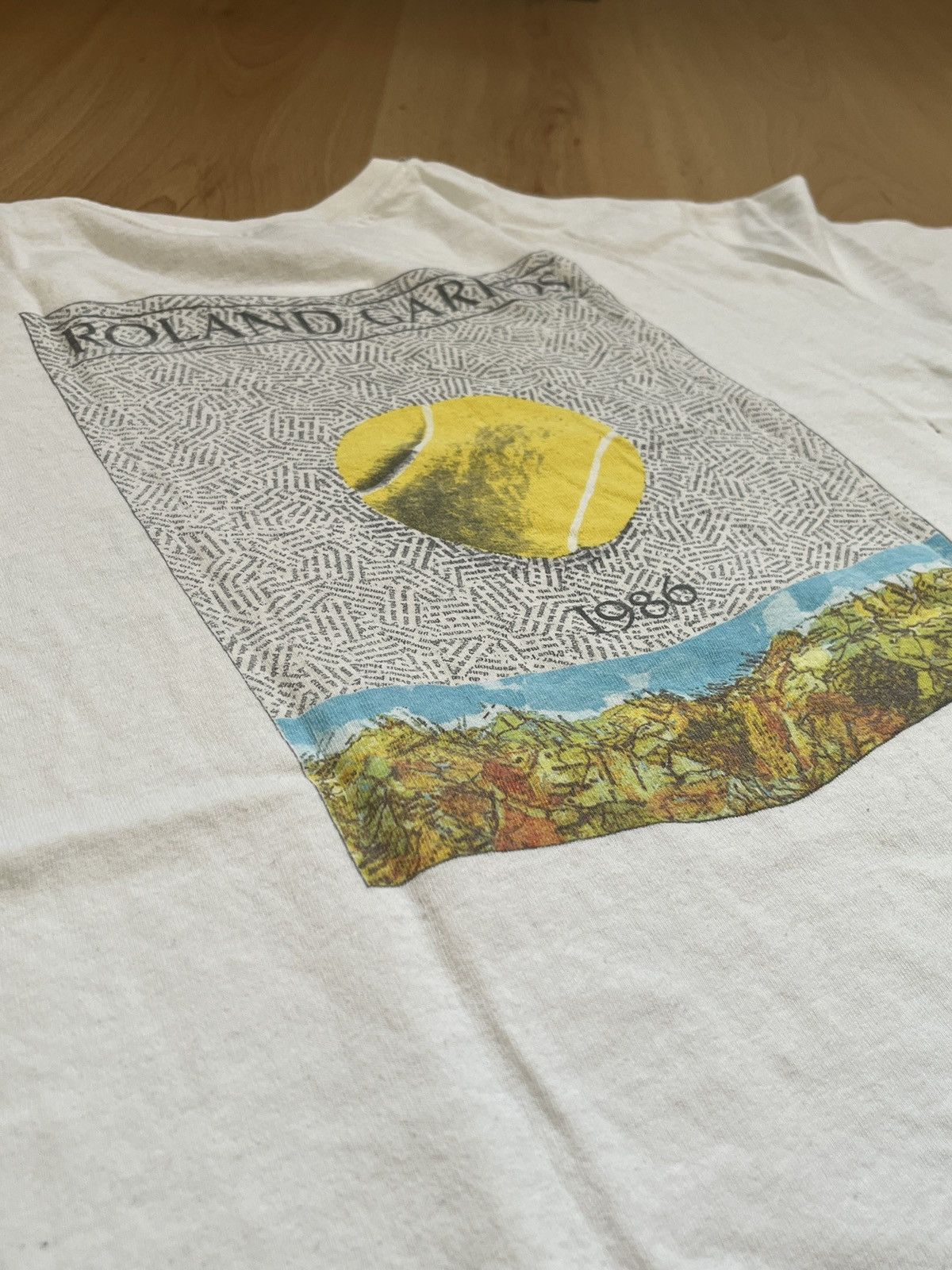 Vintage Roland Garros 1986 vintage tee Size US XL / EU 56 / 4 - 6 Thumbnail