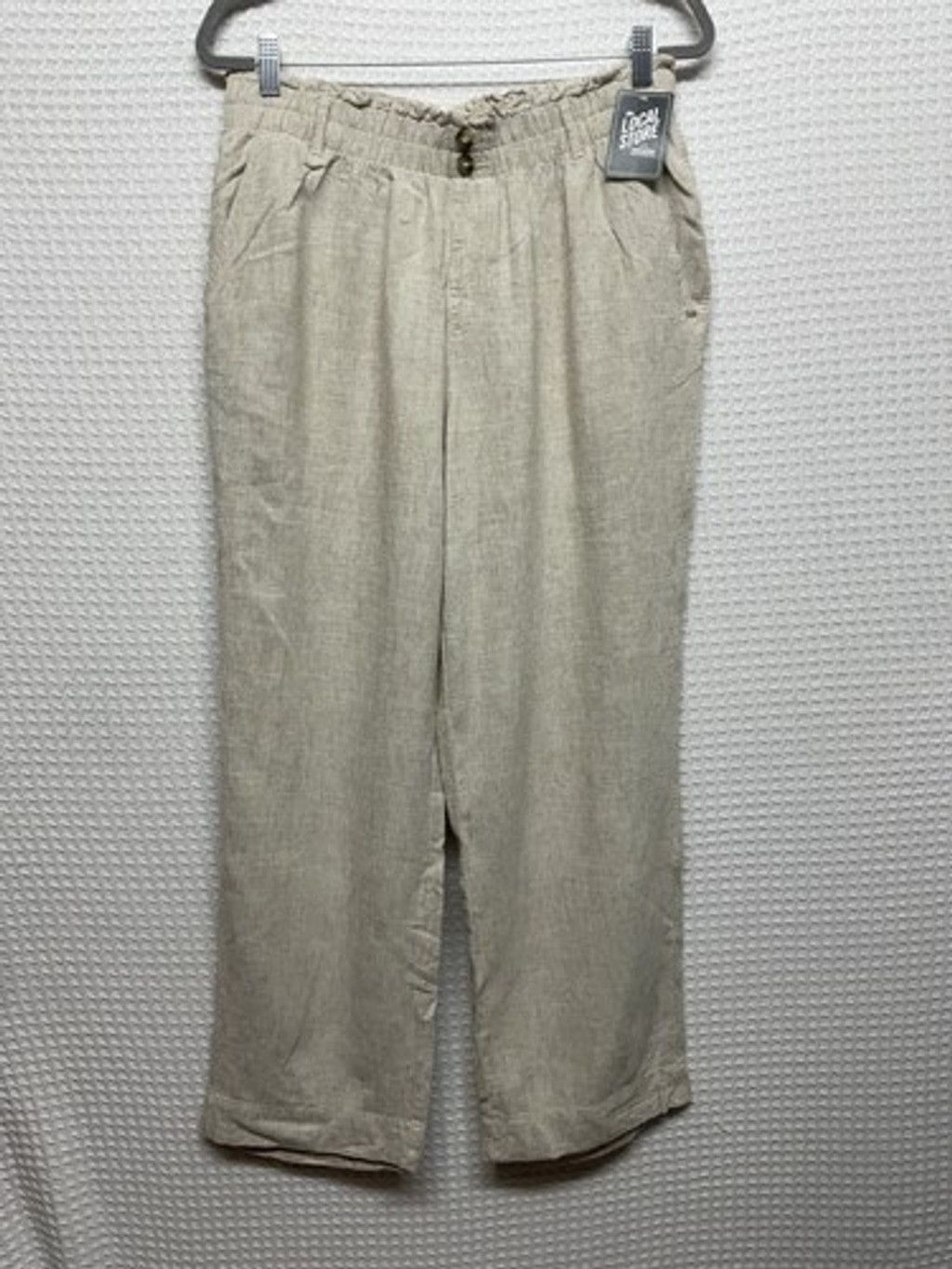 Other NWT Briggs Paper Bag Pleated Lagenlook WideLeg Pants Women L Size 32" / US 10 / IT 46 - 1 Thumbnail