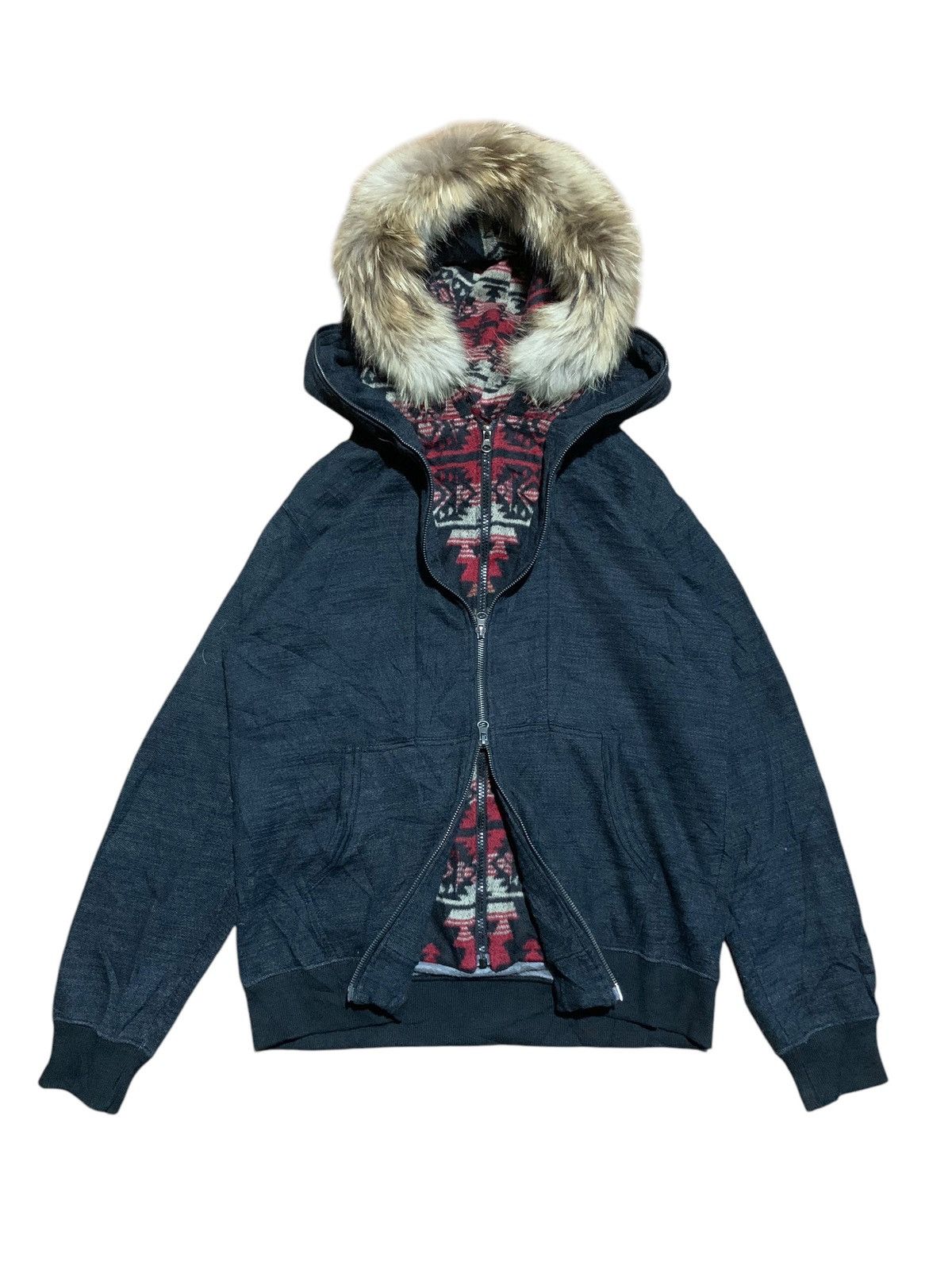 If Six Was Nine ILLS japan double layer navajo removable fur hoodie Size US L / EU 52-54 / 3 - 1 Thumbnail