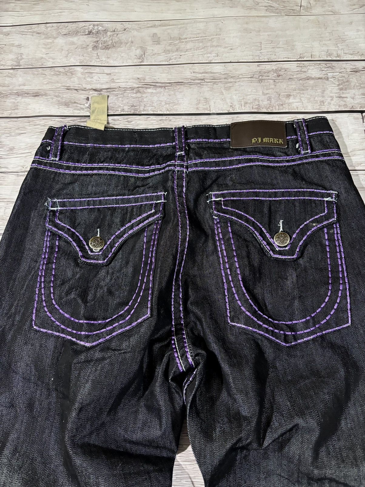 JNCO × Japanese Brand CRAZY Baggy Rap sk8 Jnco Style Black Rap Jeans y2k Size US 34 / EU 50 - 4 Thumbnail