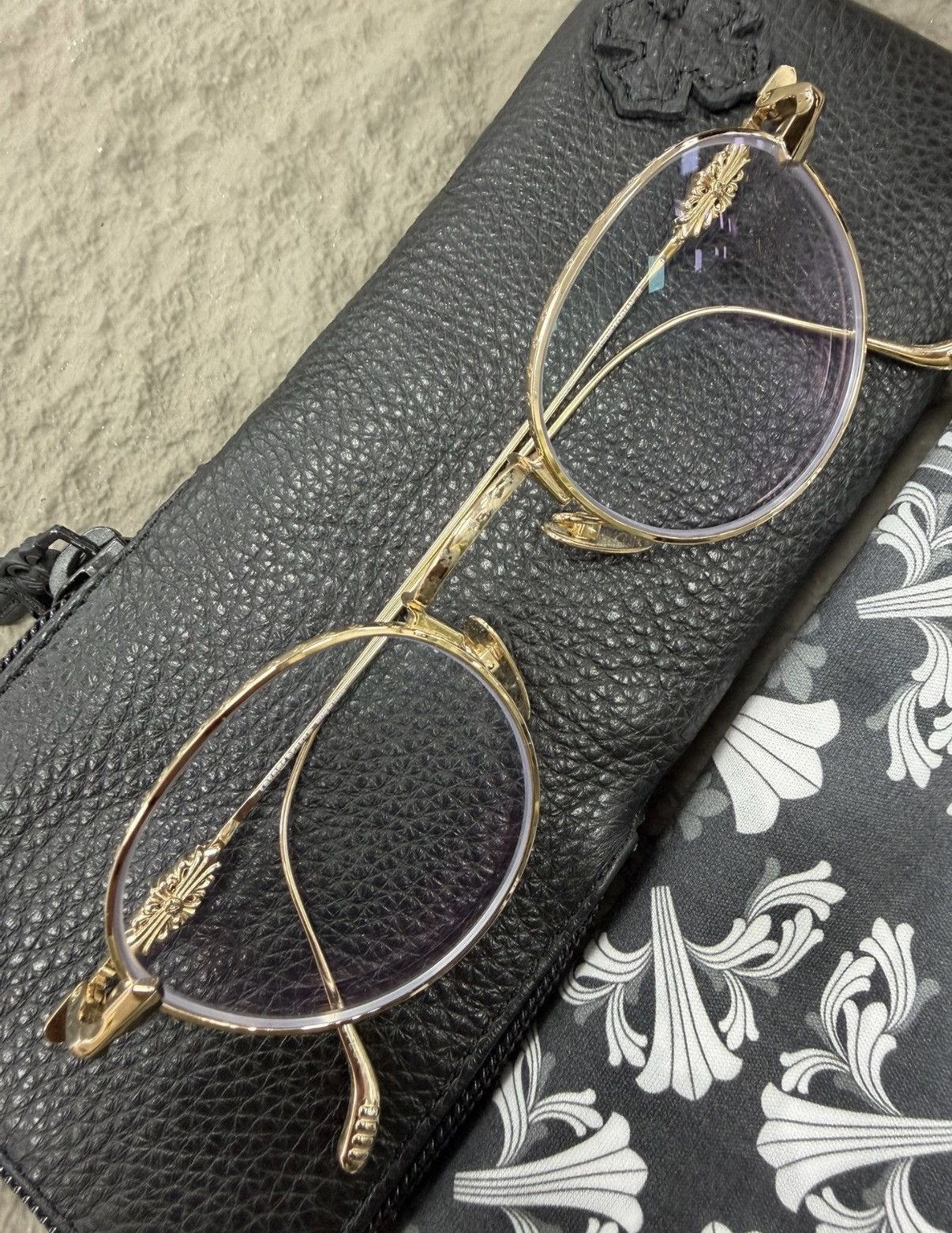 Chrome Hearts Chrome Hearts 22K Gold VAGIDICTORIAN III Eyeglass Frame Size ONE SIZE - 4 Thumbnail