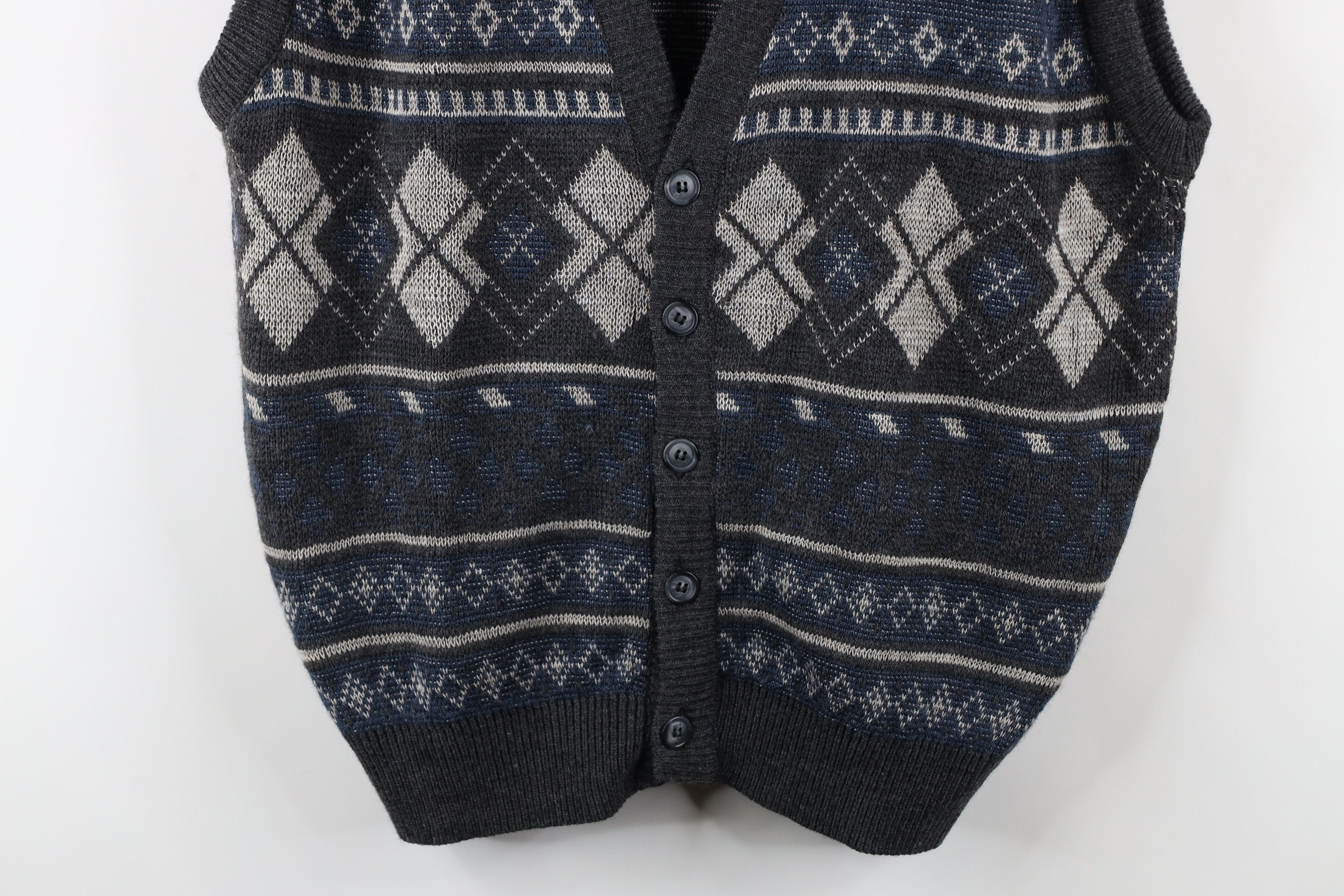 Vintage Deadstock Vintage 90s Streetwear Knit Cardigan Sweater Vest Size US XL / EU 56 / 4 - 3 Thumbnail