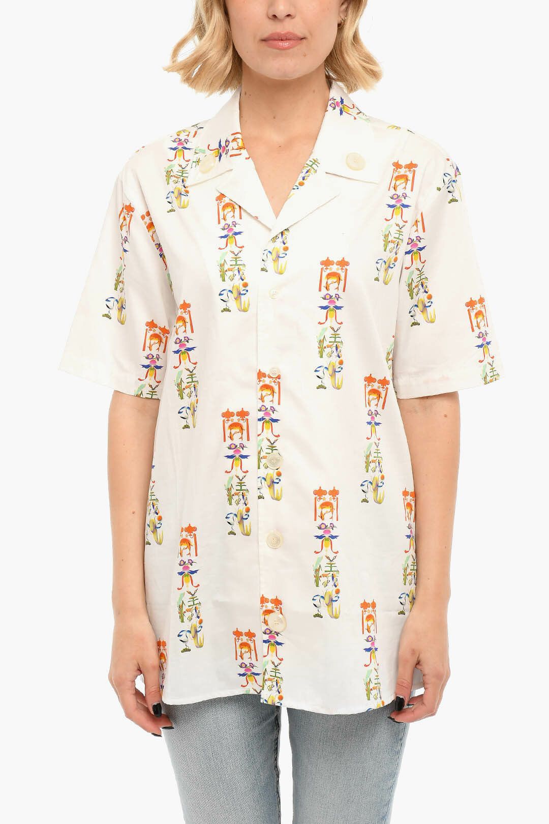Opening Ceremony og1mm0824 Printed Short Sleeved Shirt in Multicolor Size S / US 4 / IT 40 - 1 Thumbnail
