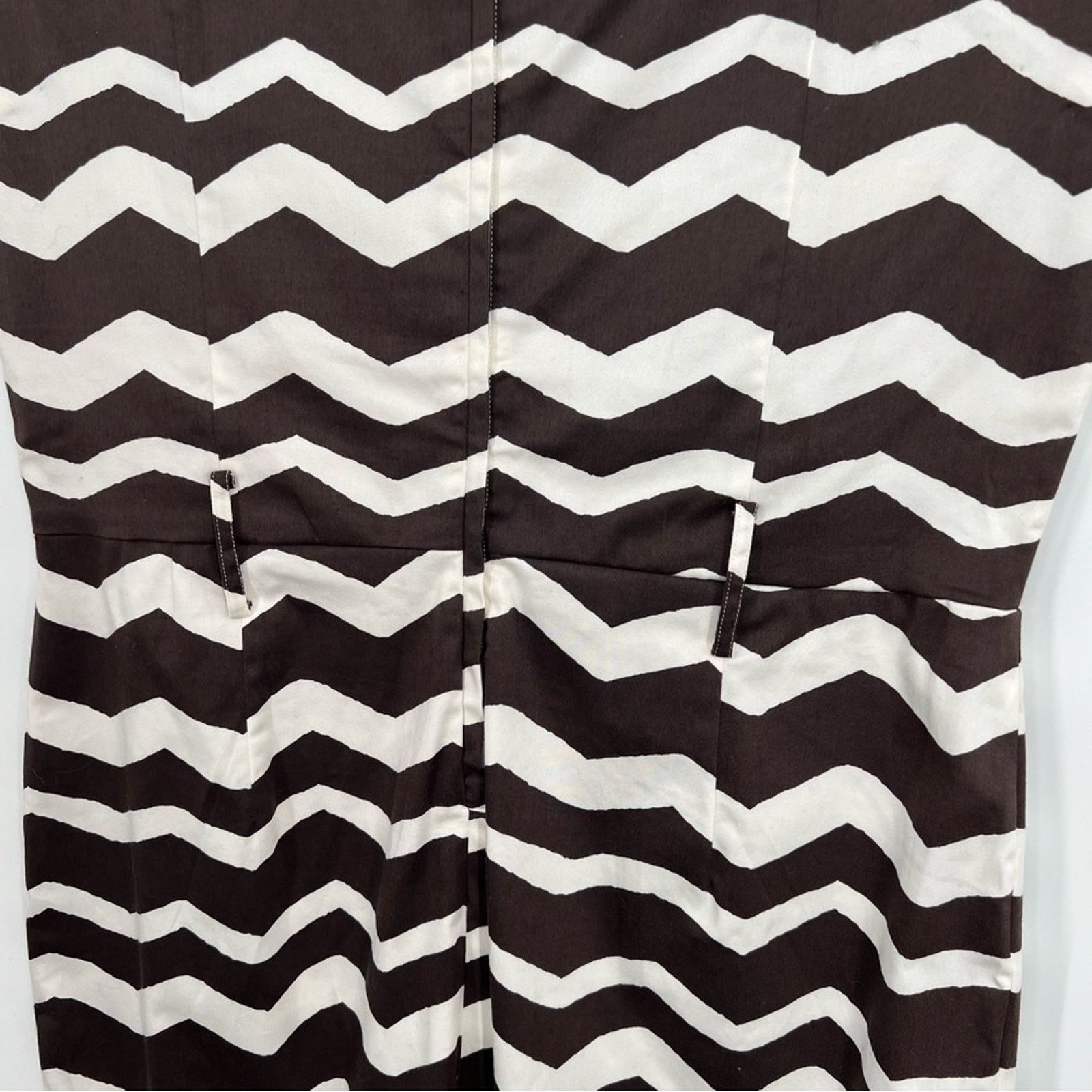 Samantha Sung Samantha Sung Bodycon Zig Zag Sheath Sleeveless Dress 10 Size L / US 10 / IT 46 - 6 Thumbnail