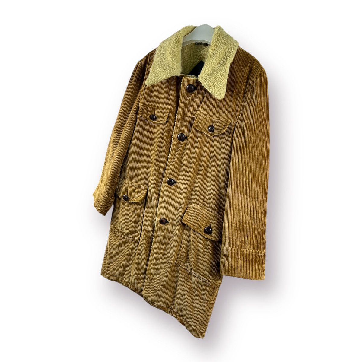 Japanese Brand Unknown Corduroy Shearling Trench Coat Size US S / EU 44-46 / 1 - 3 Thumbnail