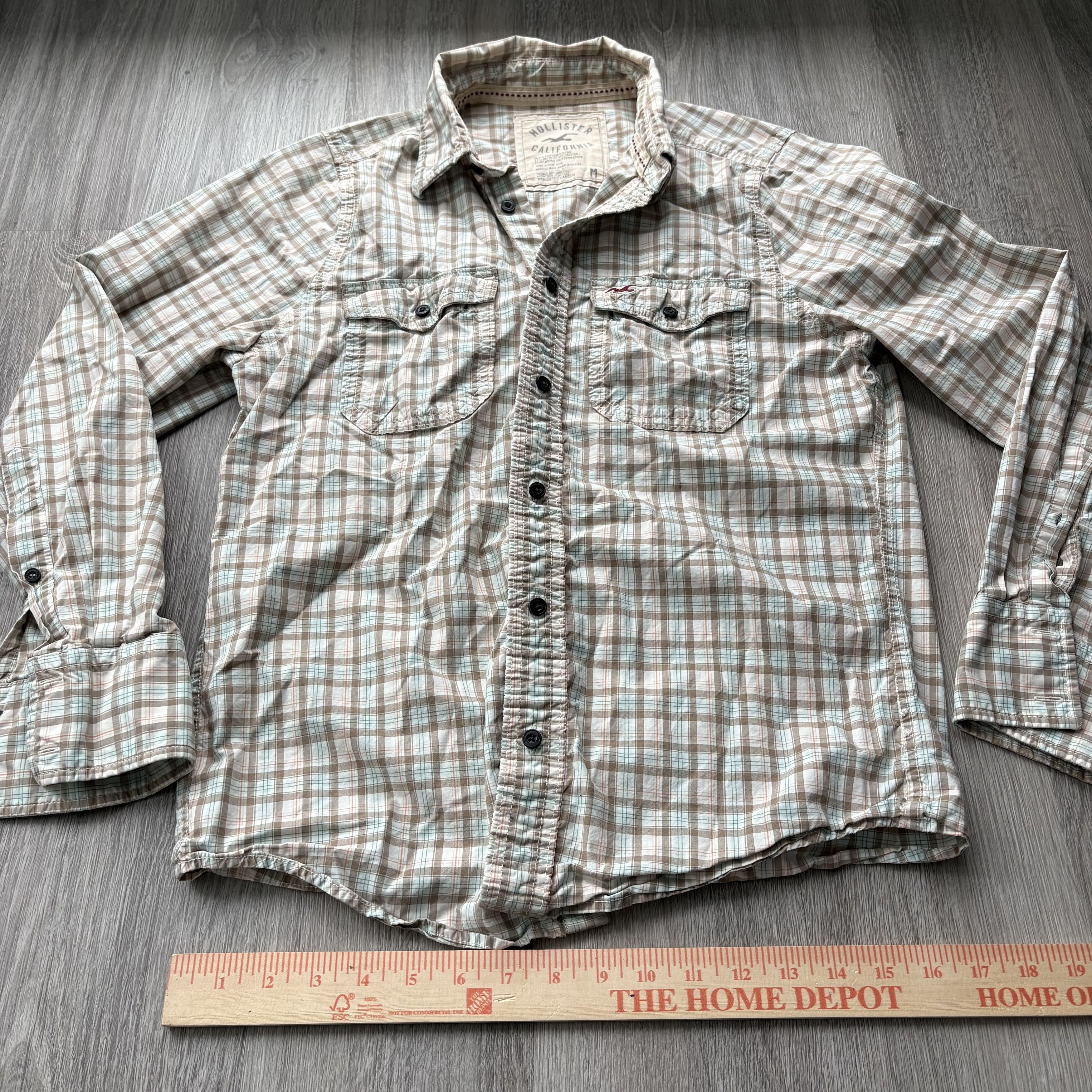 Hollister Hollister Plaid Long Sleeve Button Down Shirt Size M Size US M / EU 48-50 / 2 - 5 Thumbnail