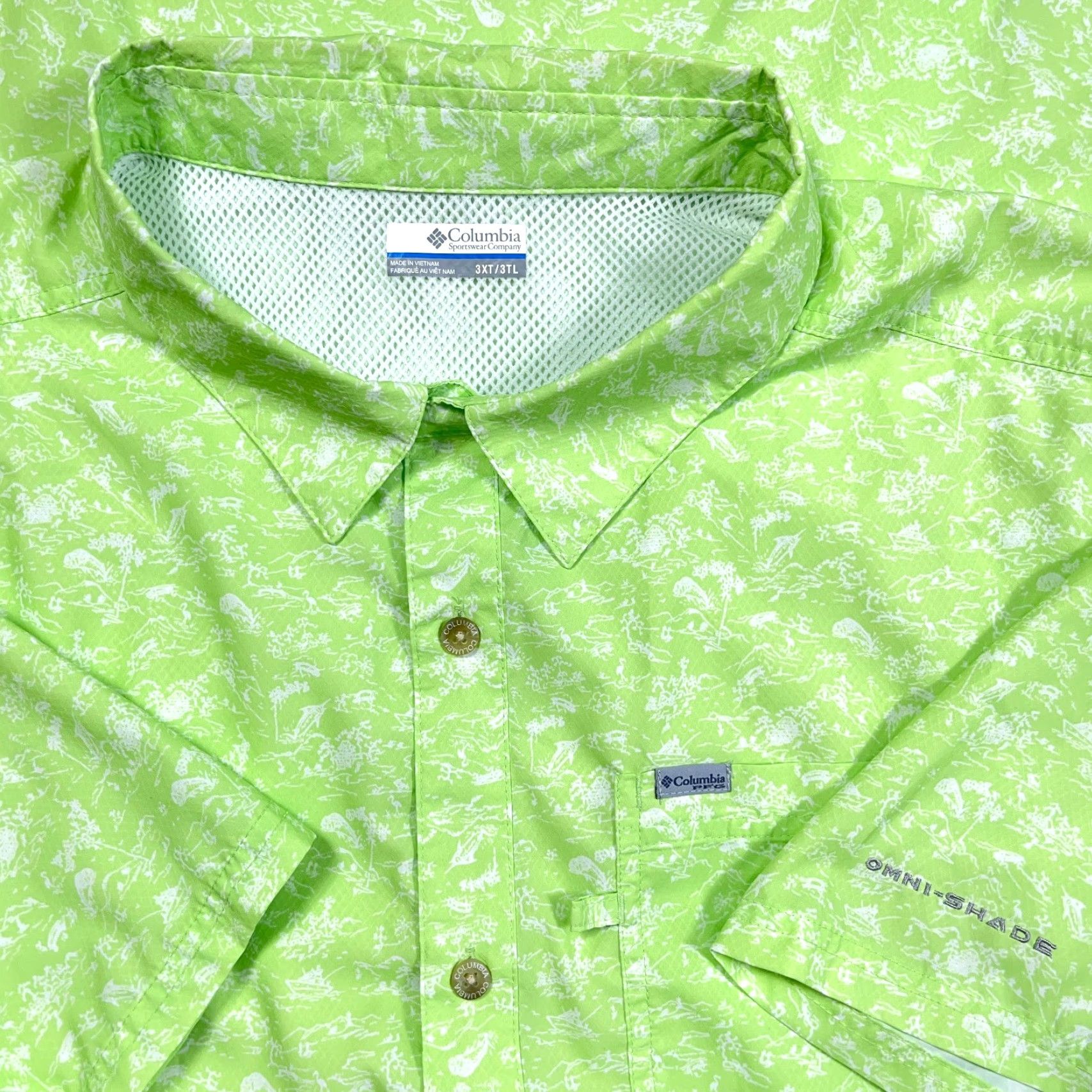 Vintage Columbia PFG Shirt Men L Green Button-Up Omni-Shade 3XT Outdoor UV Moisture Wicking PFG Omni-Shade Size US L / EU 52-54 / 3 - 2 Thumbnail