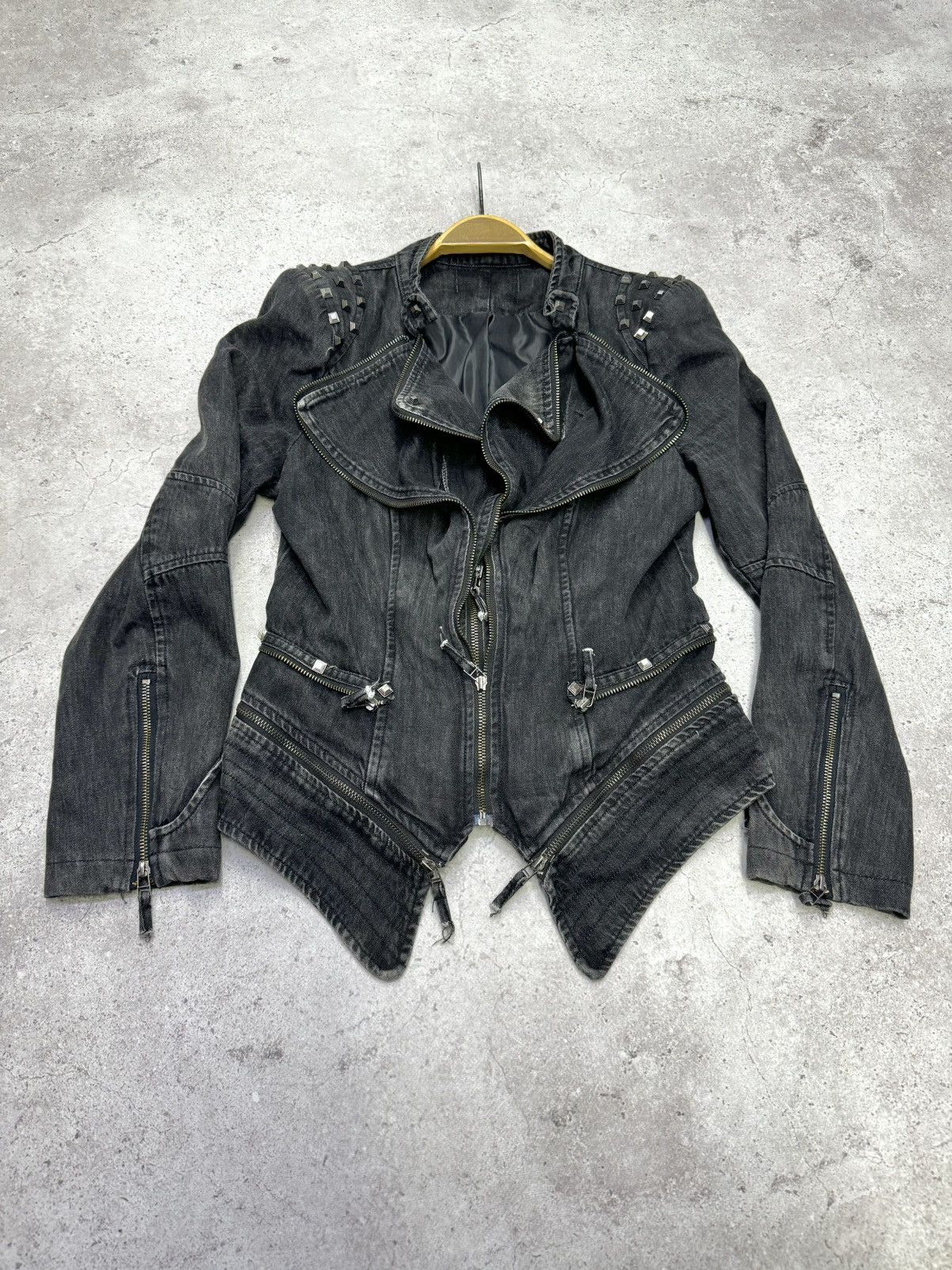 KMRii Vintage Multi-Zip Double Zip Denim Jacket Size US M / EU 48-50 / 2 - 1 Thumbnail