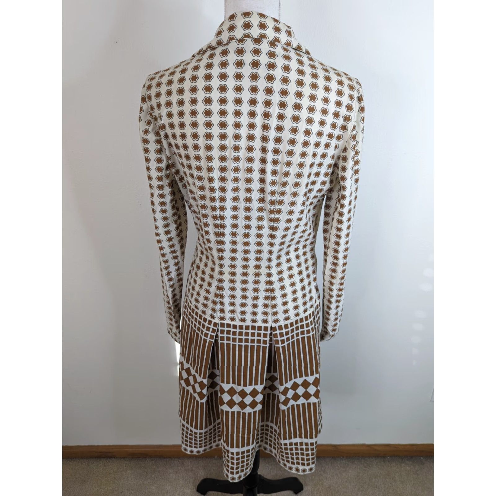 Vintage VINTAGE Montgomery Wards Shirt Dress M Ivory Knee Length Women Long Sleeve Size M / US 6-8 / IT 42-44 - 2 Thumbnail