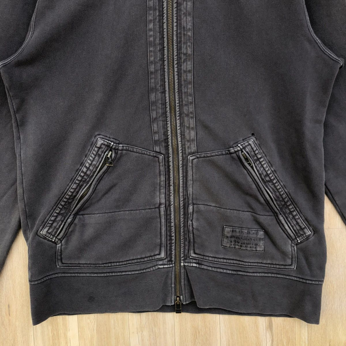 Avirex Vintage Avirex Zip Up Hooded Distressed Faded Sweatshirt Size US L / EU 52-54 / 3 - 4 Thumbnail