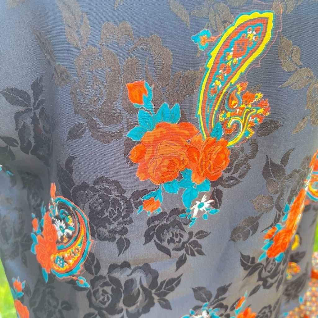 Vintage Vintage Set Jacket Blouse & Matching Skirt Paisley Floral Ou Size XL / US 12-14 / IT 48-50 - 6 Thumbnail