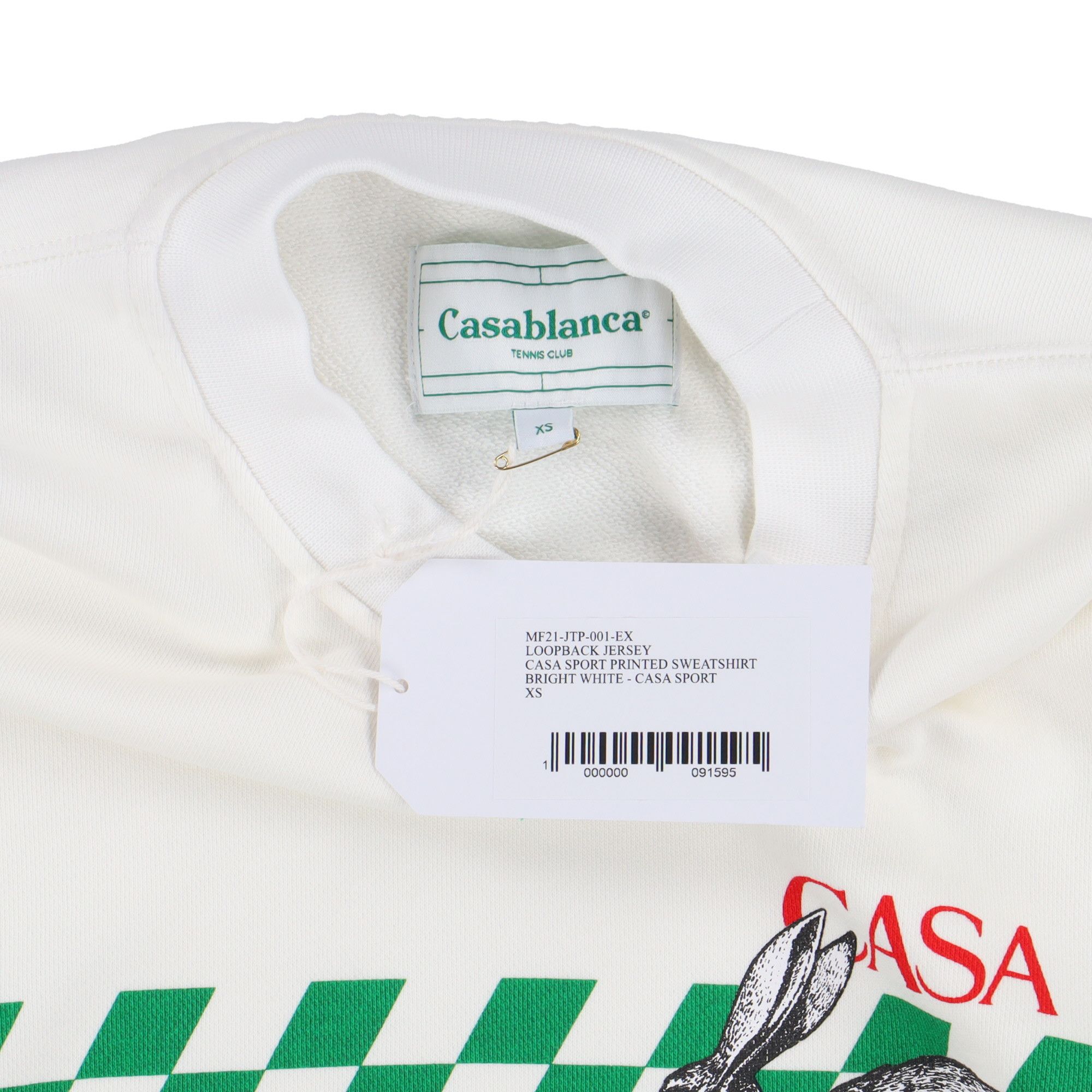 Casablanca White Casa Sport Hare Logo Sweatshirt Size XS / US 0-2 / IT 36-38 - 3 Thumbnail