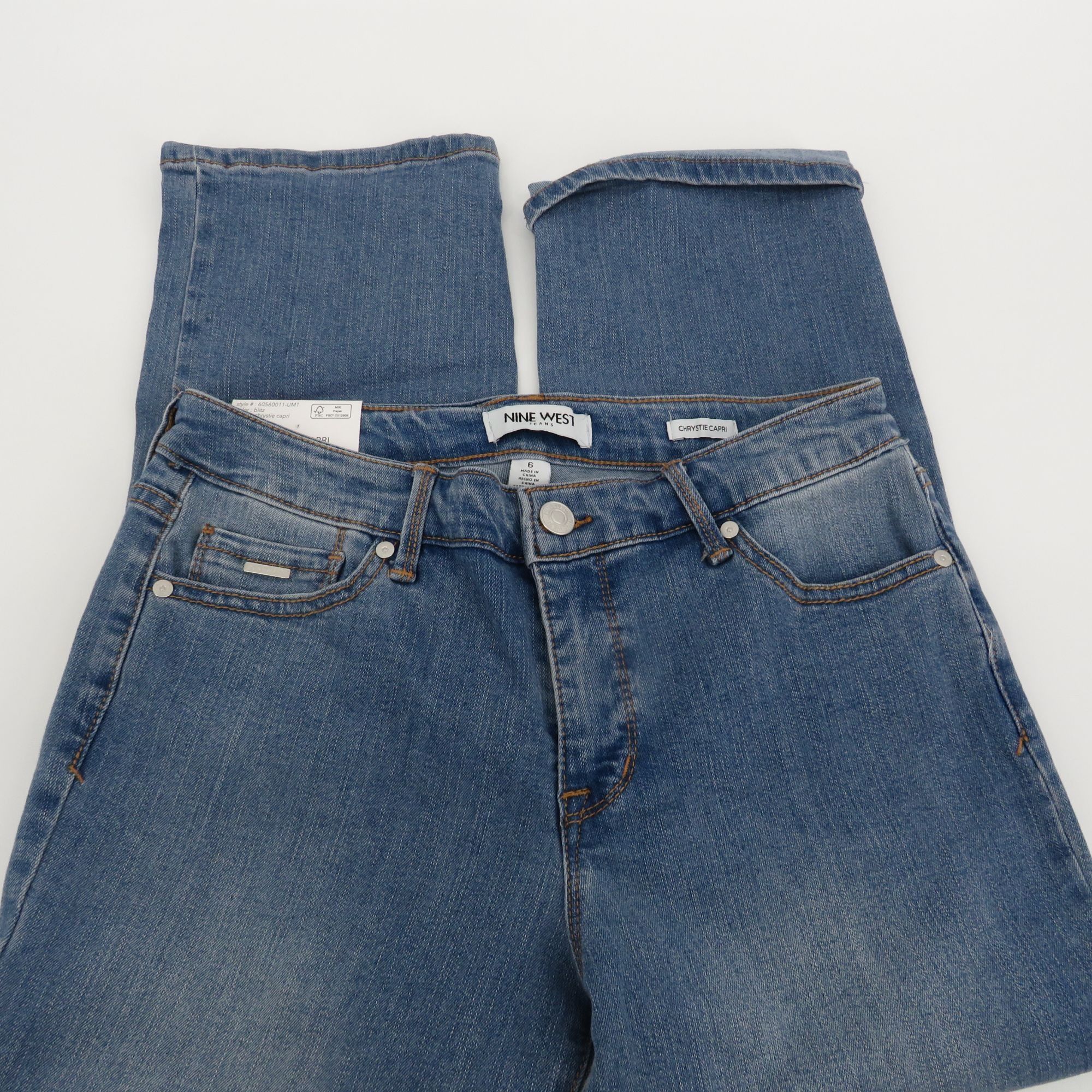 Nine West Nine West Chrystie Capri Jeans Relaxed Fit Women's Size 6 NW Size 28" / US 6 / IT 42 - 4 Thumbnail